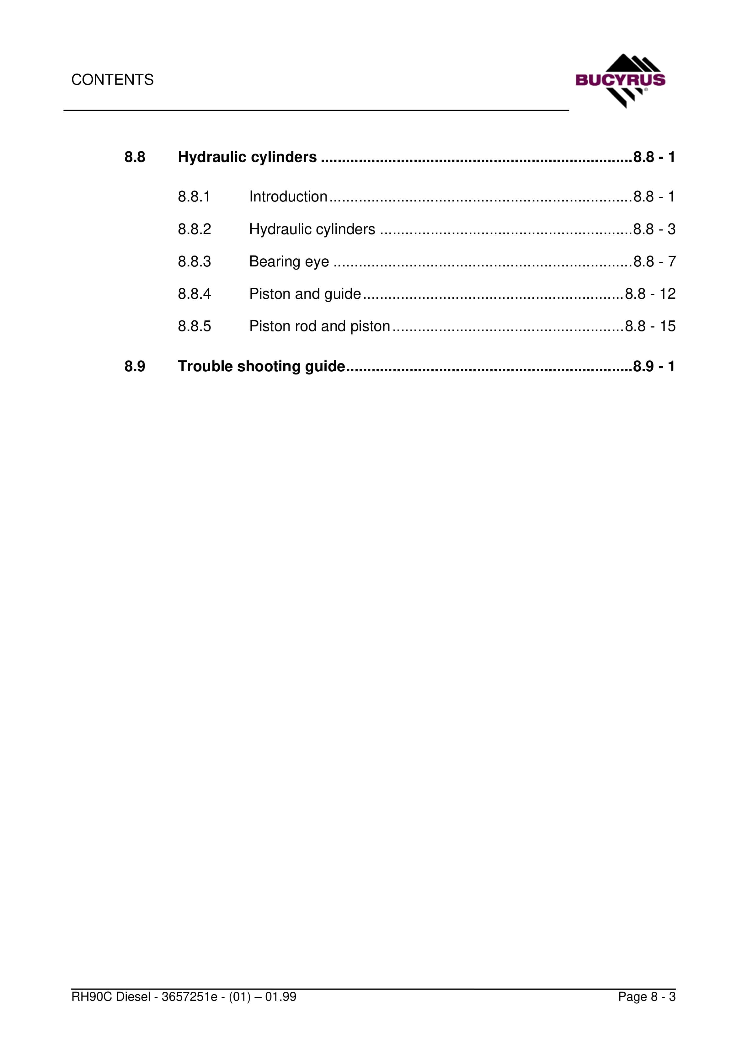Bucyrus RH 90C Technical Handbook 90076-3