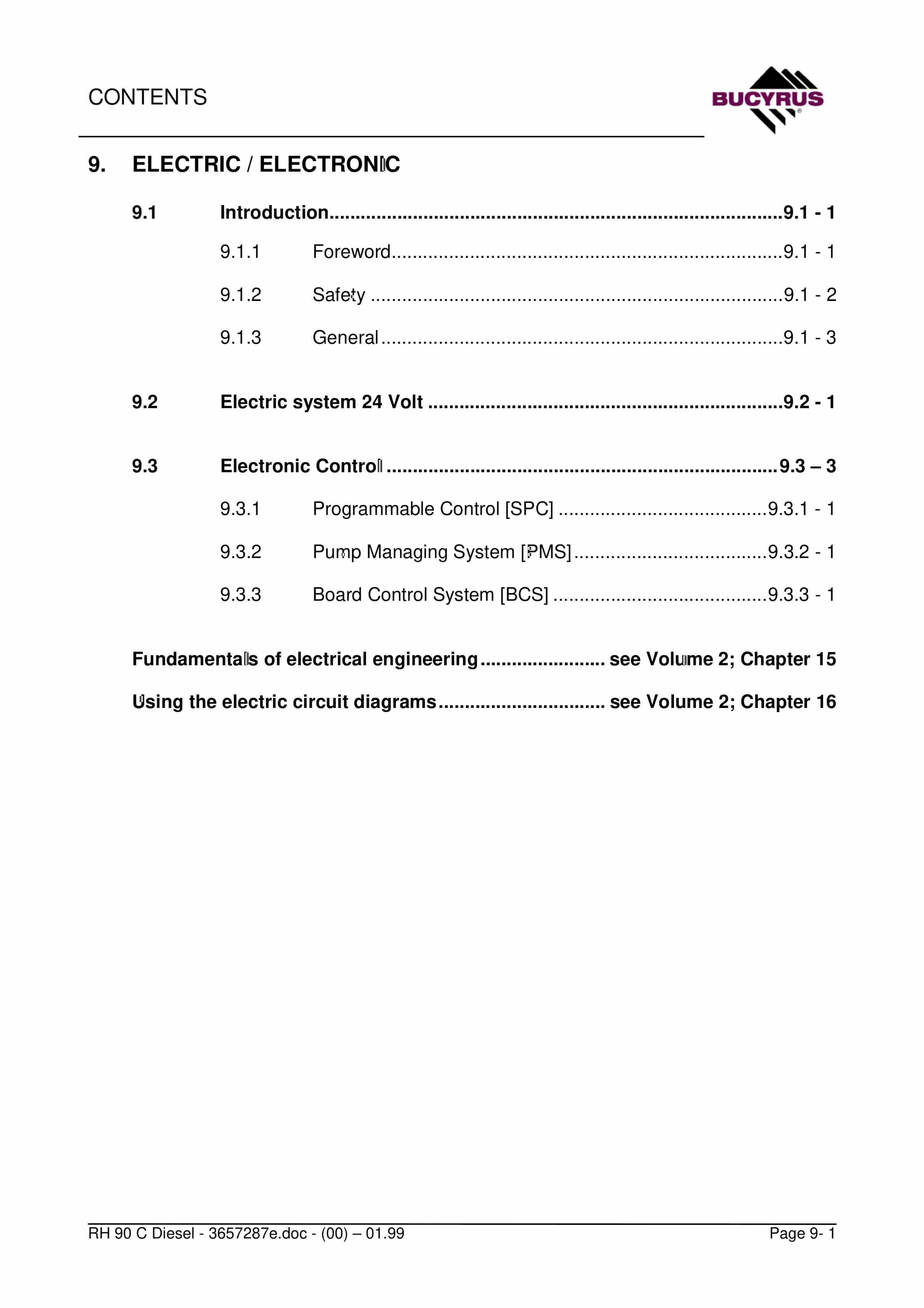 Bucyrus RH 90C Technical Handbook 90076-4