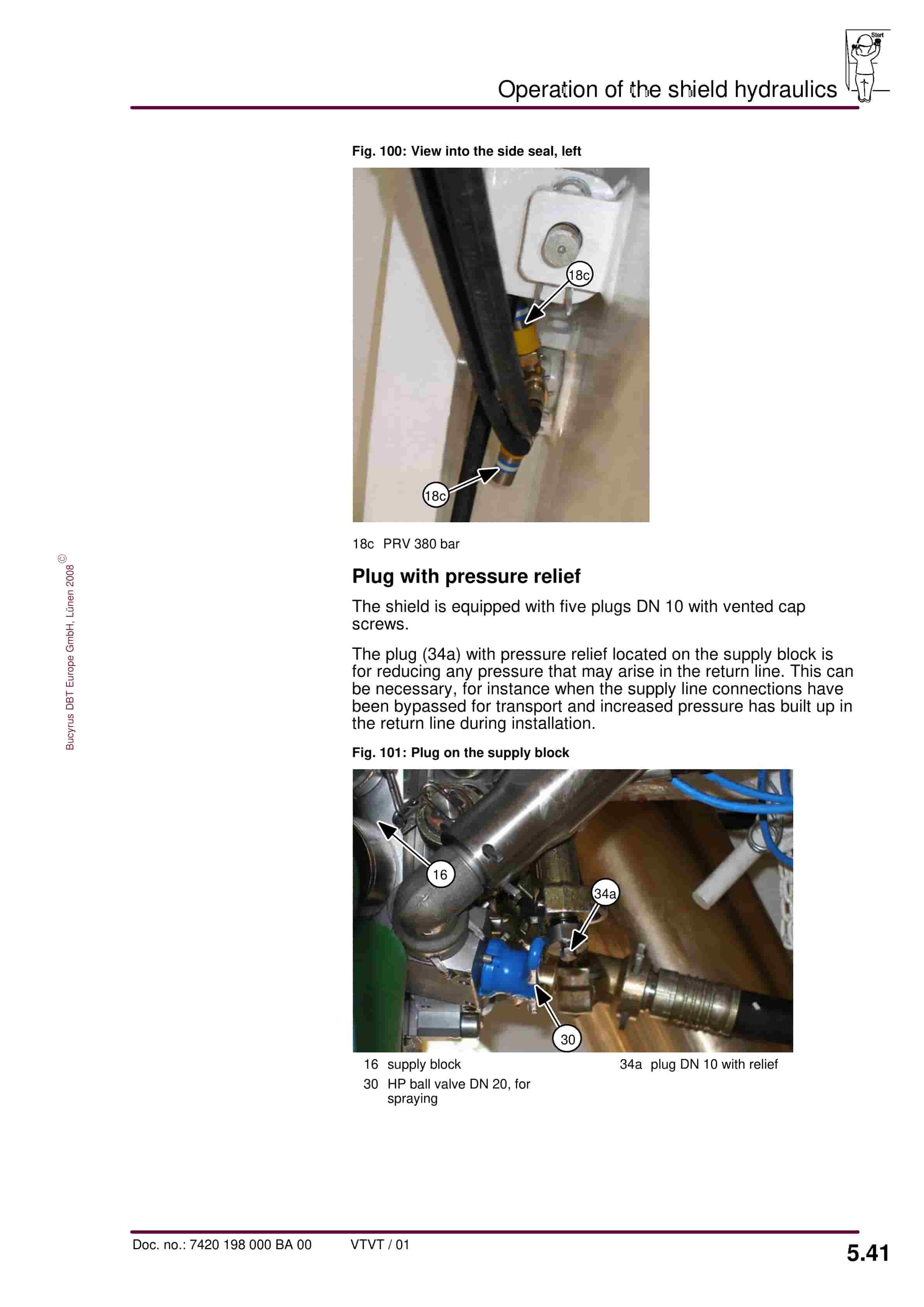 Bucyrus Shield 1300-3100-2 5104-1750 Operating Manual 7420 198 000 BA 00-3