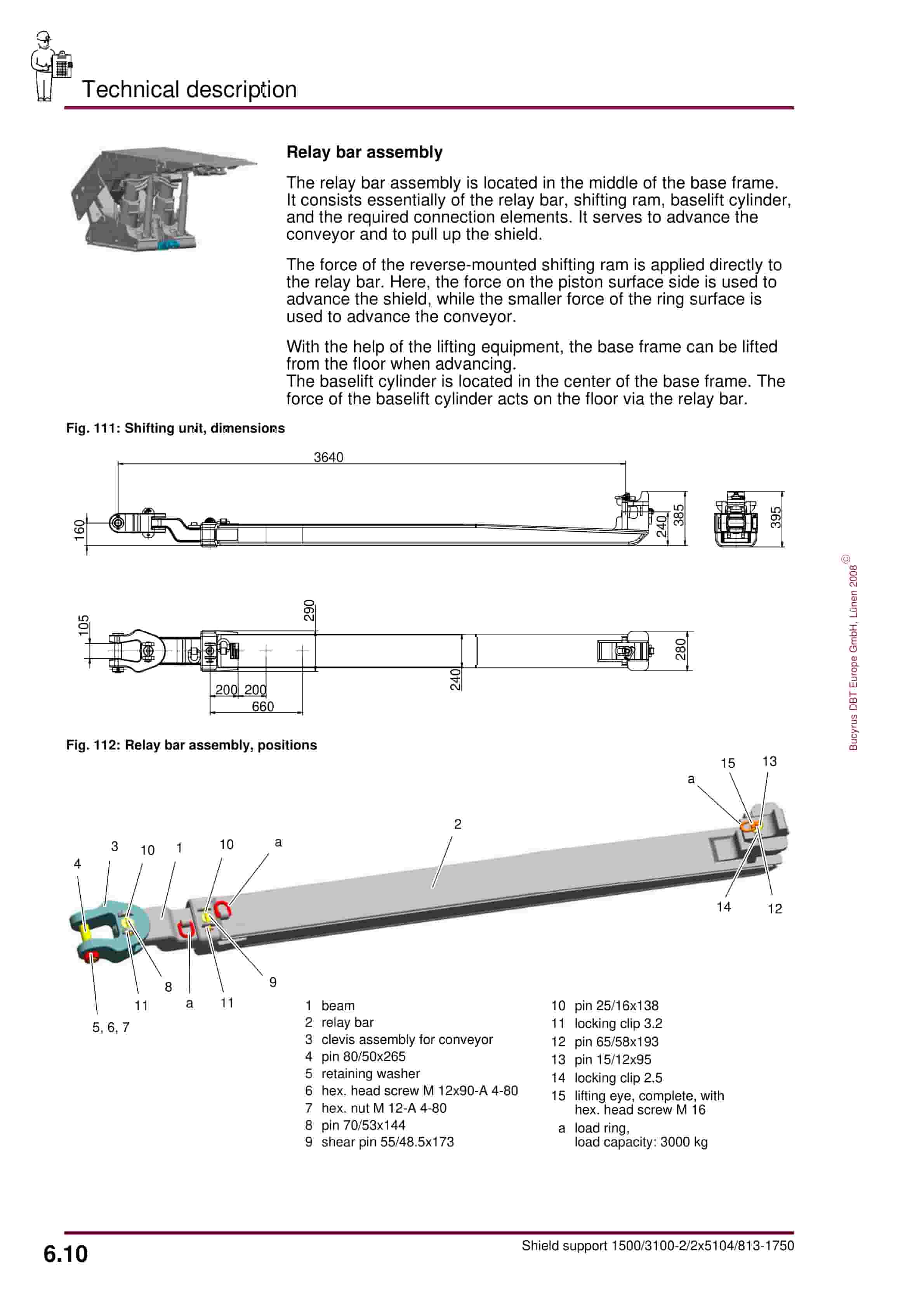 Bucyrus Shield 1500-3100-2-2 5104-813-1750 Operating Manual 7420 199 000 BA 00-4