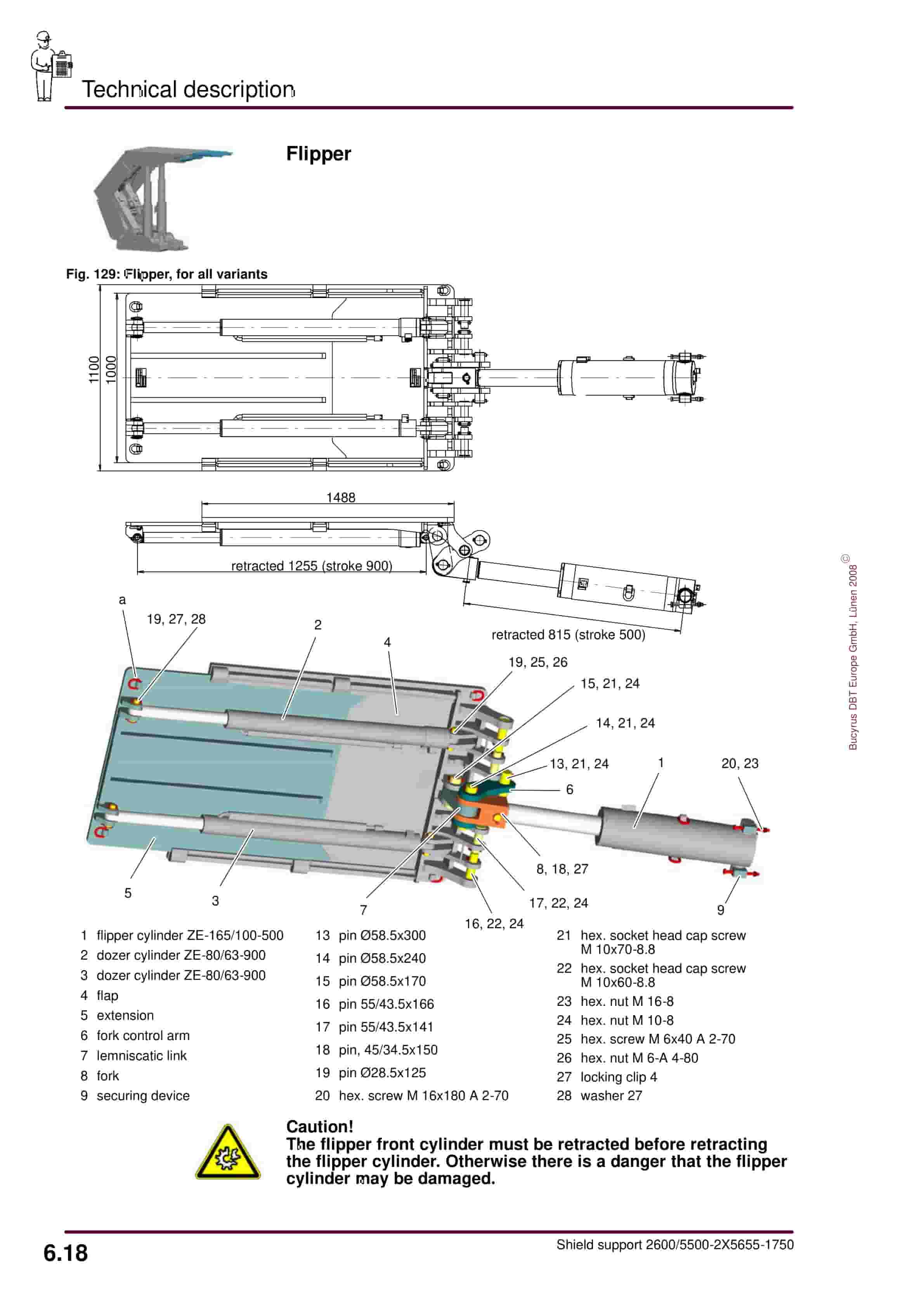 Bucyrus Shield 2600-5500-2 5655-1750 Operating Manual 7420 197 000 BA 00-4