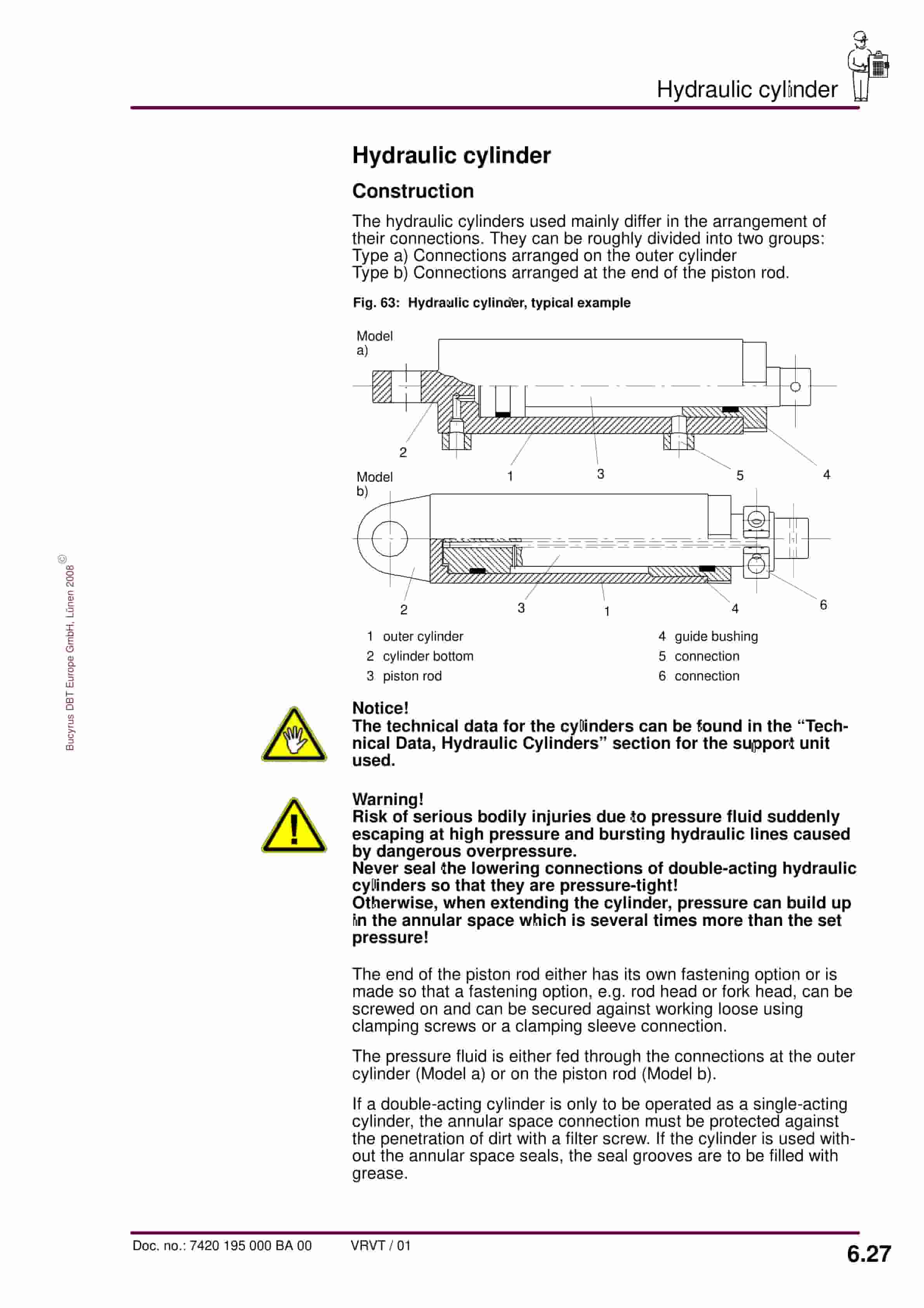 Bucyrus Shield 600-1420-2 2283-1500 Operating Manual 7420 195 000 BA 00-5