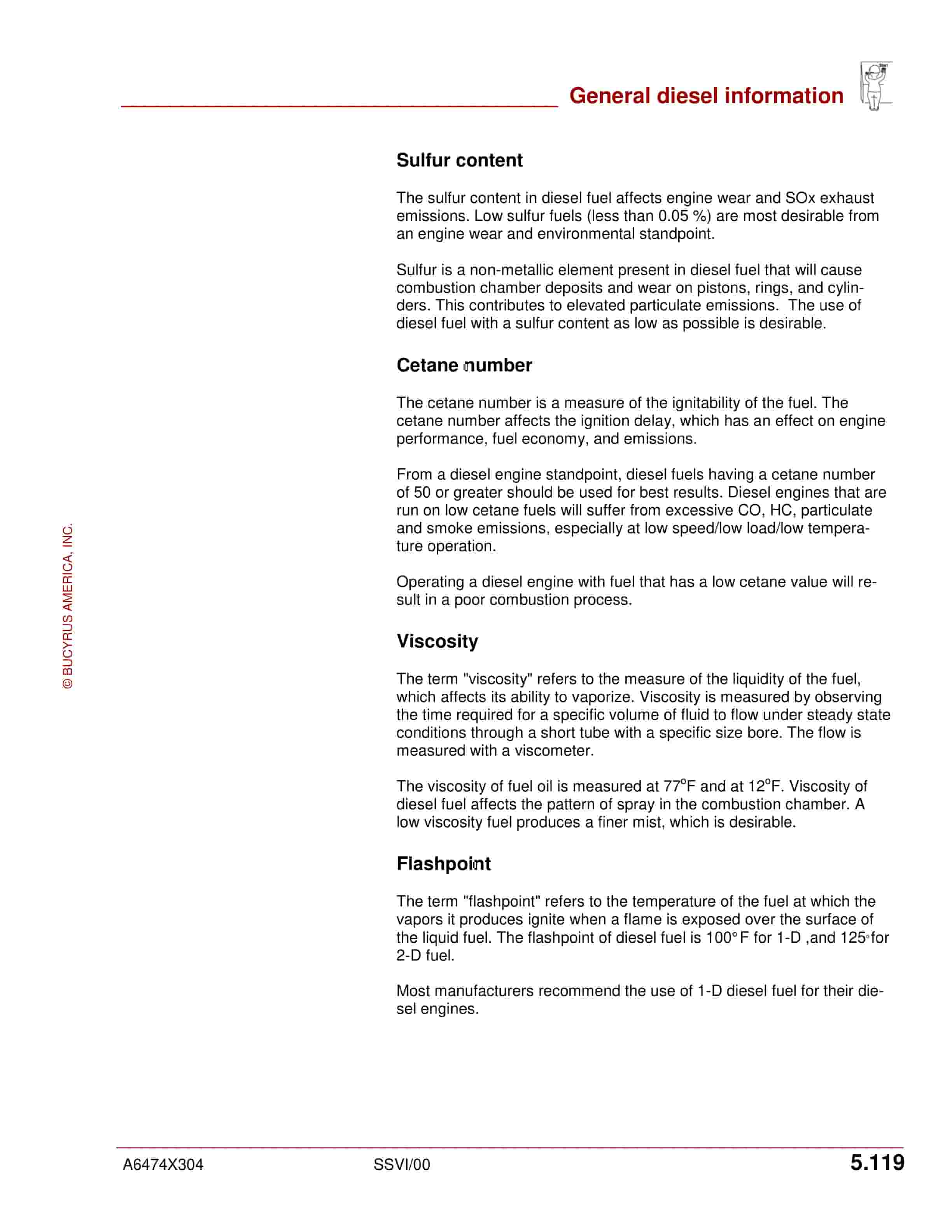 Bucyrus UN-A-TRAC 488D With 2013 Engine Operation Manual A6474X304-3