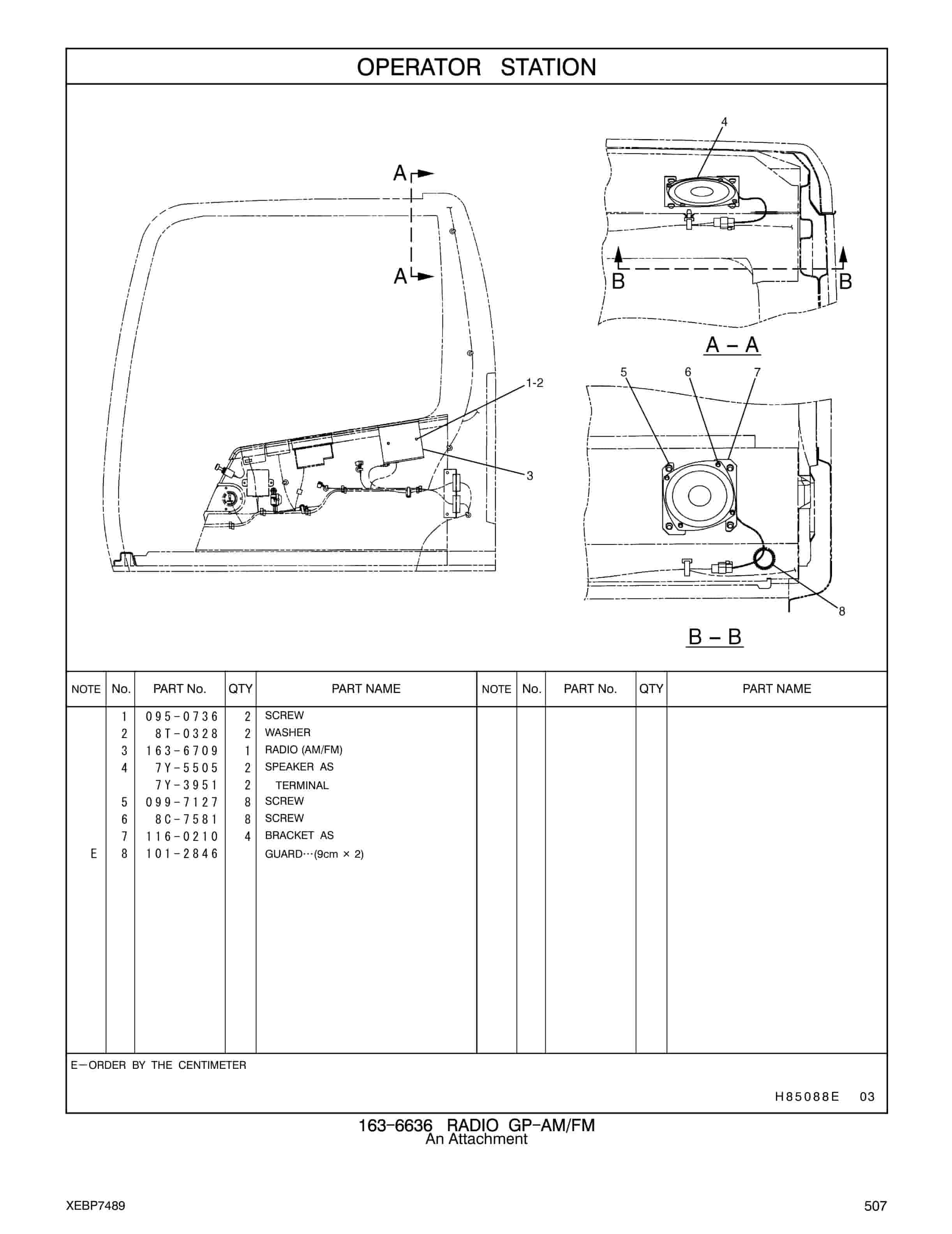 Caterpillar 311C U Track-Type Excavator Parts Manual XEBP7489-04-4
