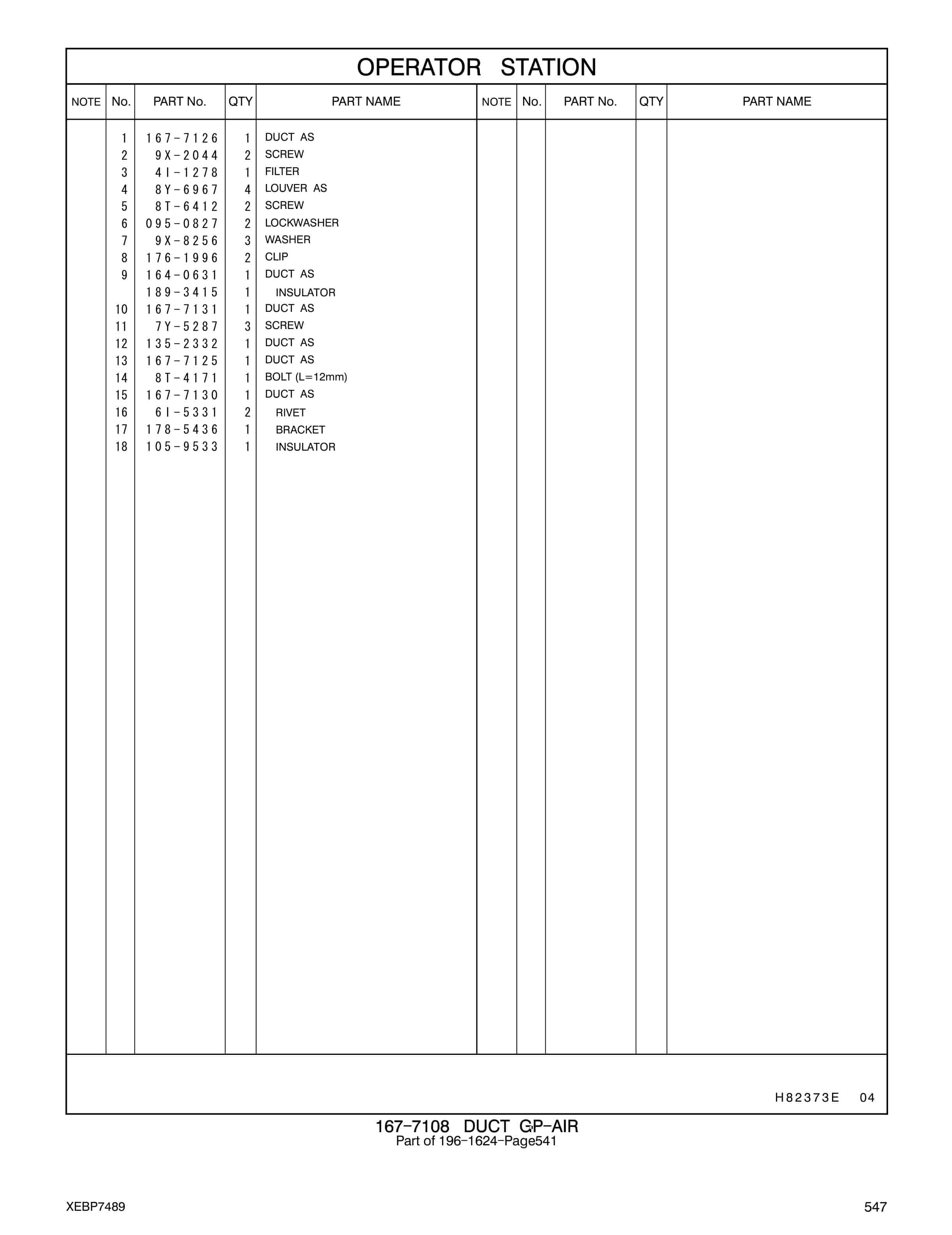 Caterpillar 311C U Track-Type Excavator Parts Manual XEBP7489-04-5