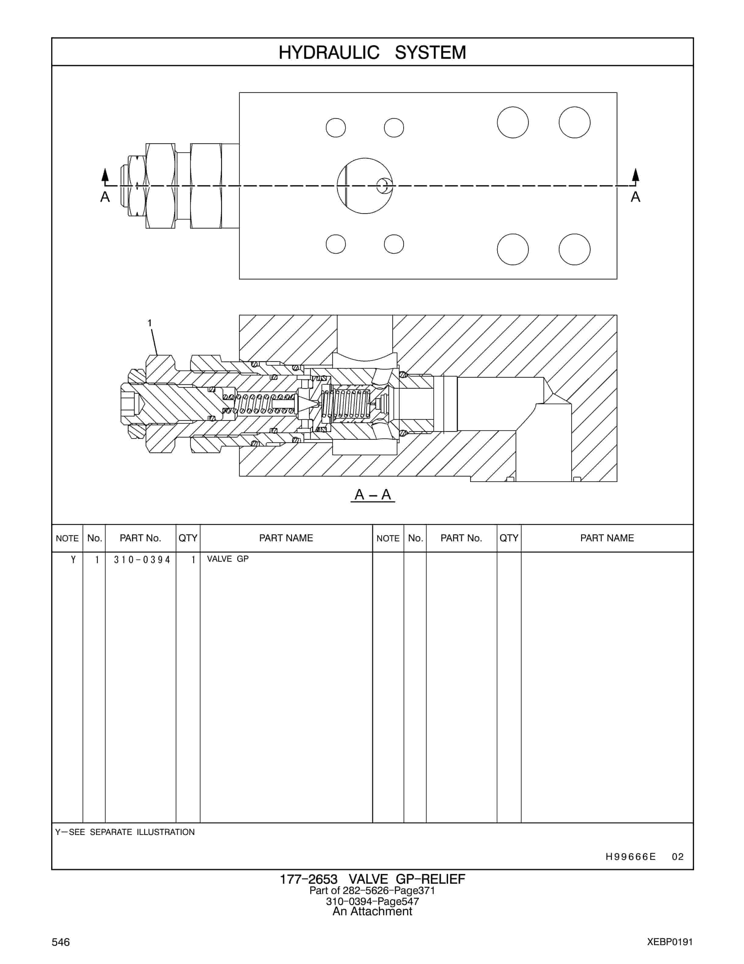 Caterpillar 311D RR Track-Type Excavator Parts Manual XEBP0191-02-3