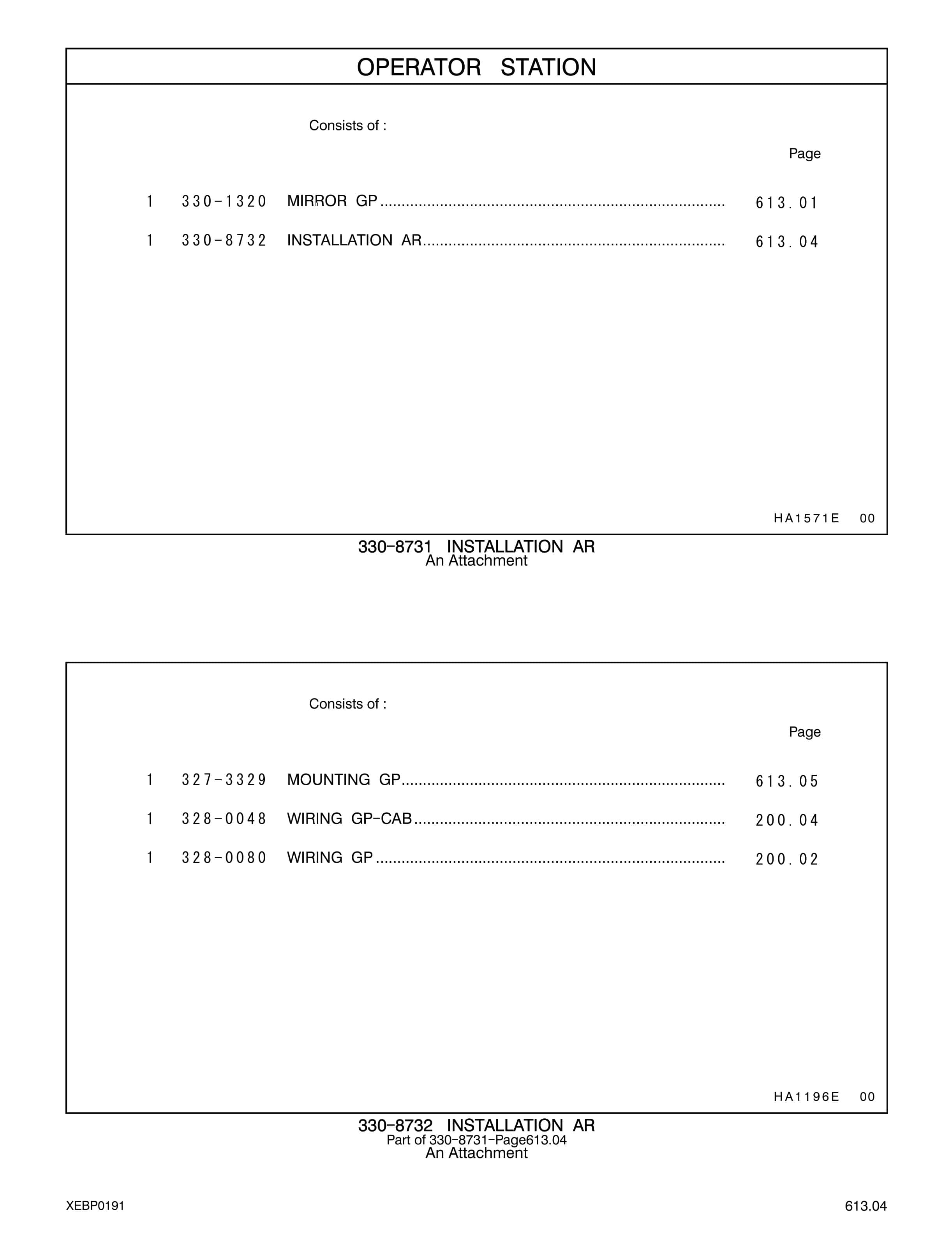 Caterpillar 311D RR Track-Type Excavator Parts Manual XEBP0191-02-4