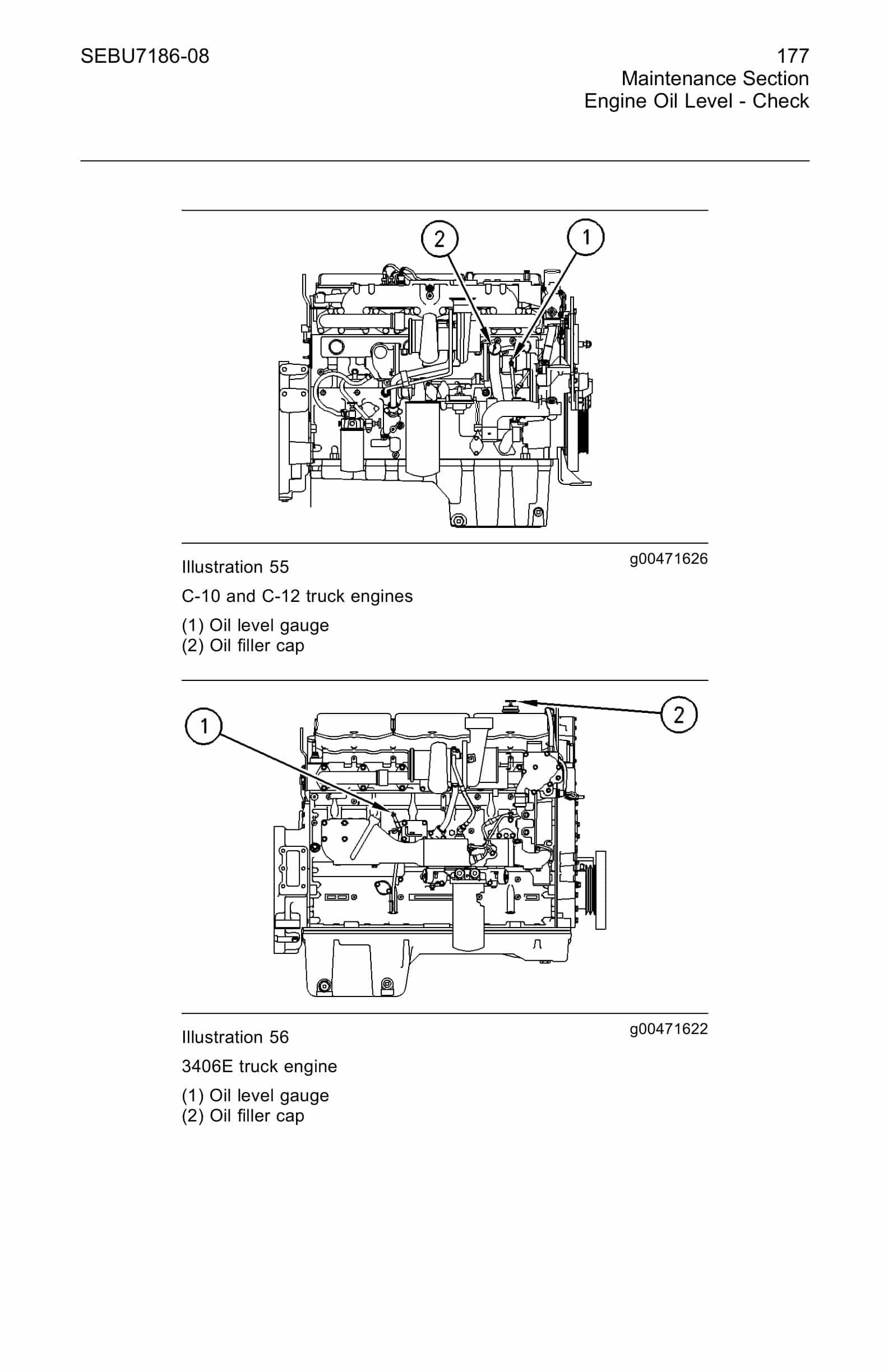 Caterpillar 3406E, C-10, C-12, C-15, C-16 On-Highway Engines Maintenance Intervals-2
