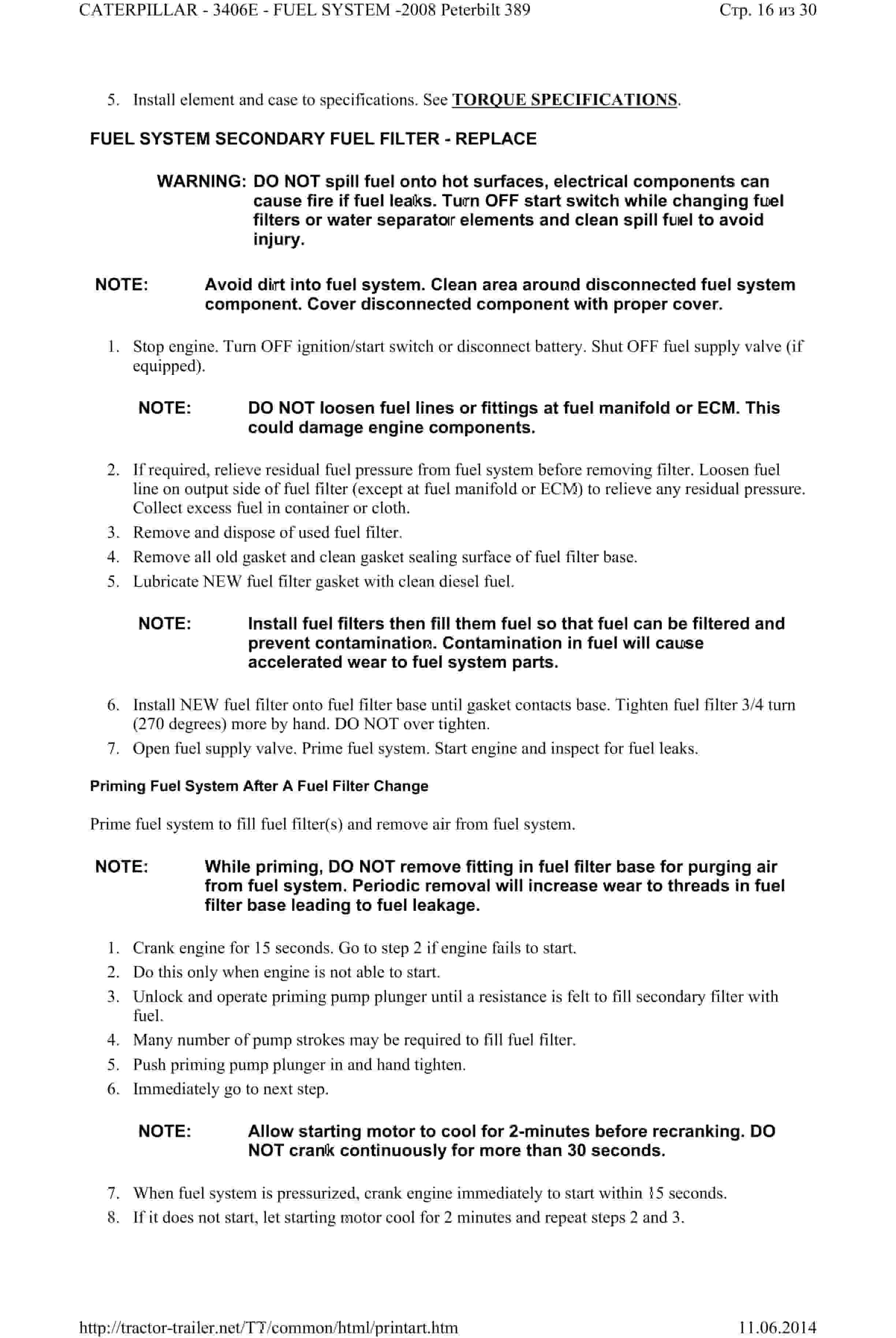 Caterpillar 3406E Engine Fuel Operation Manual-2