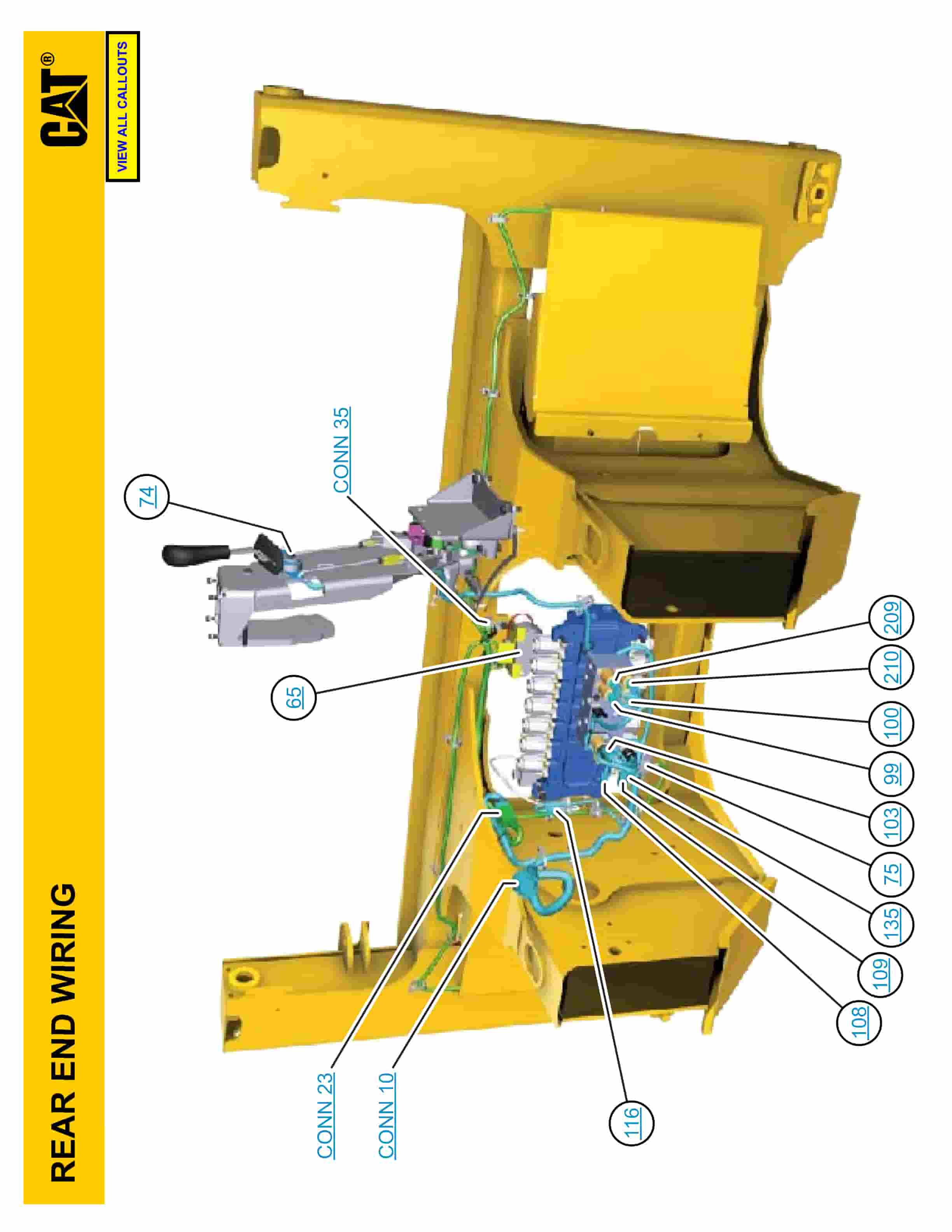 Caterpillar 432F, 444F Backhoe Loader Electrical System Schematic UENR2320-3