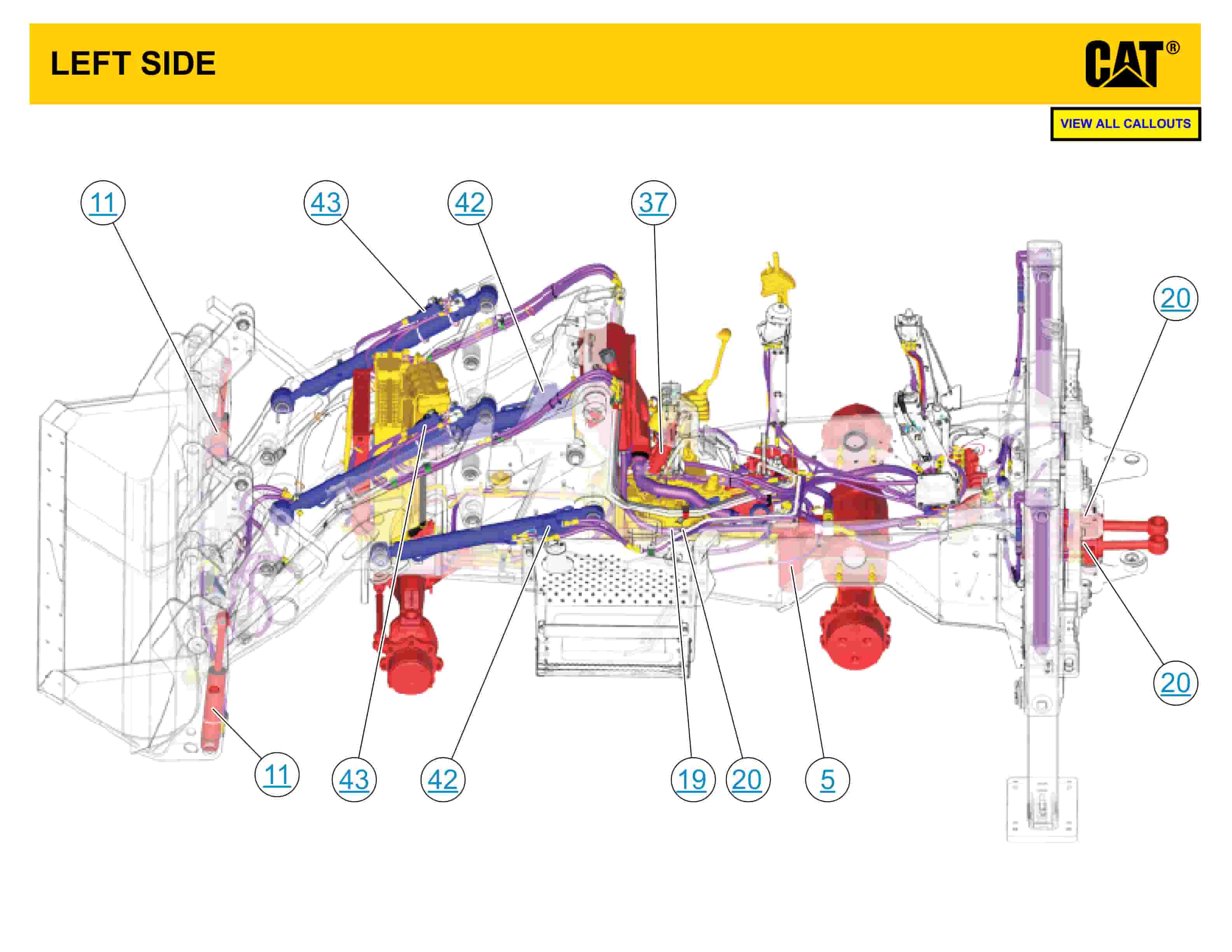 Caterpillar 432F Backhoe Loader Hydraulic System Schematic UENR3239-01-4