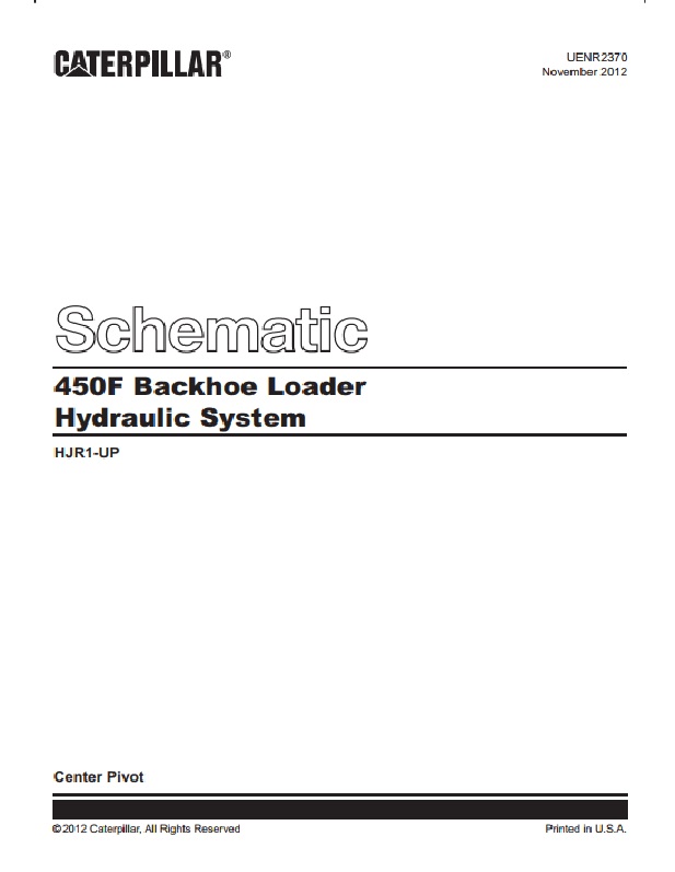 Caterpillar 450F Backhoe Loader Hydraulic System Schematic UENR2370