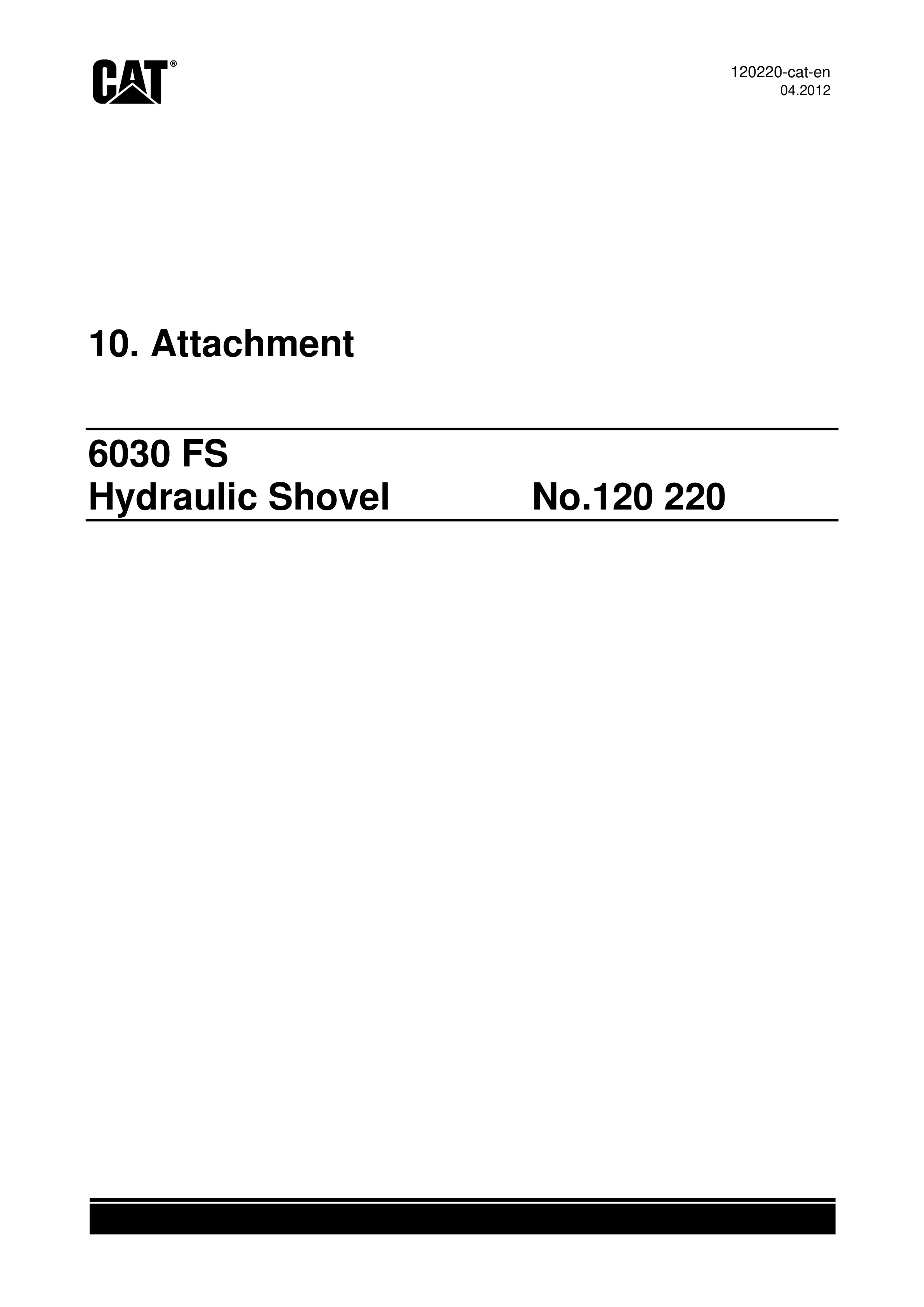 Caterpillar 6030 FS Hydraulic Shovel Service Manual 120220-4