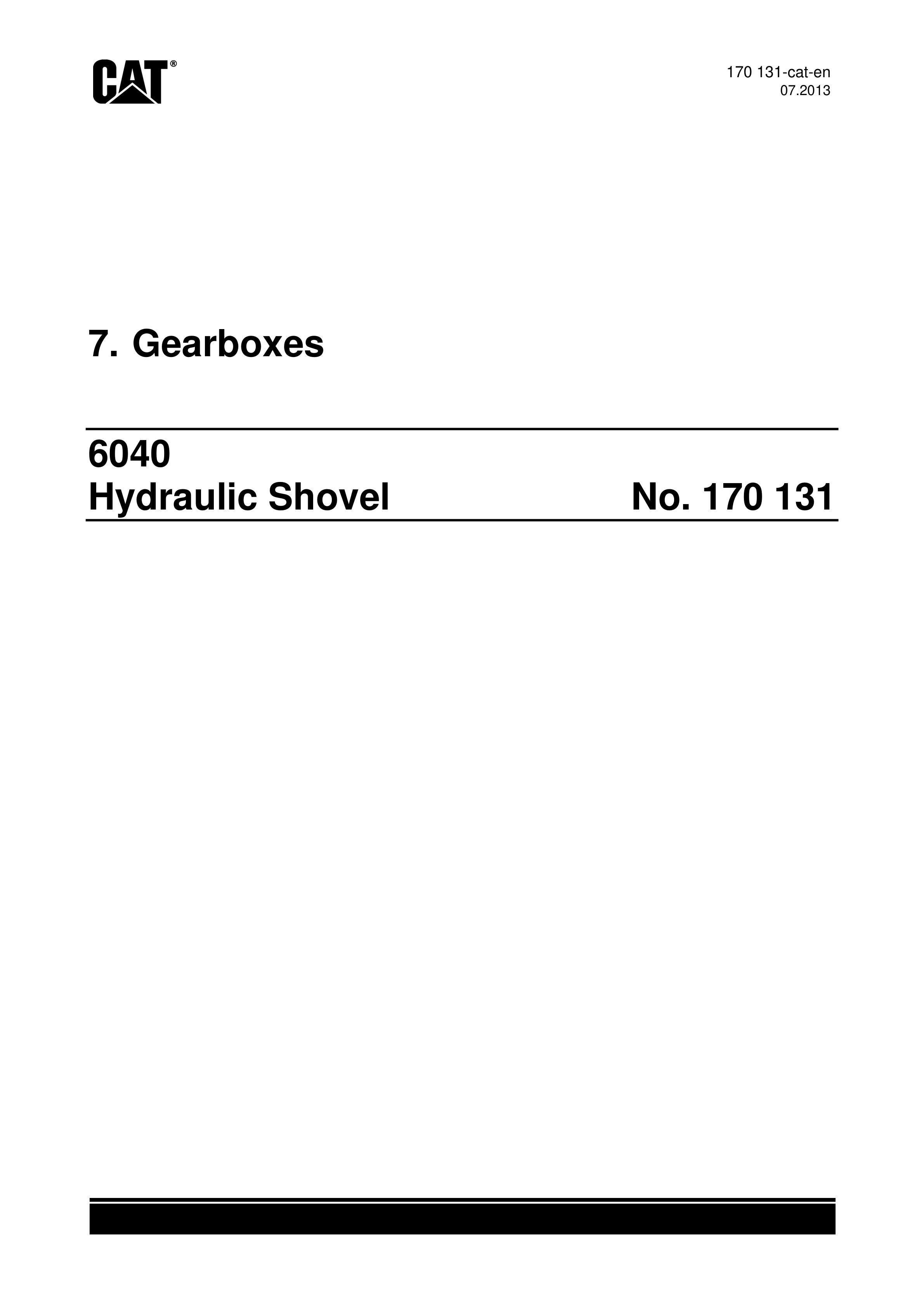 Caterpillar 6040 Hydraulic Shovel Service Manual 170131-2
