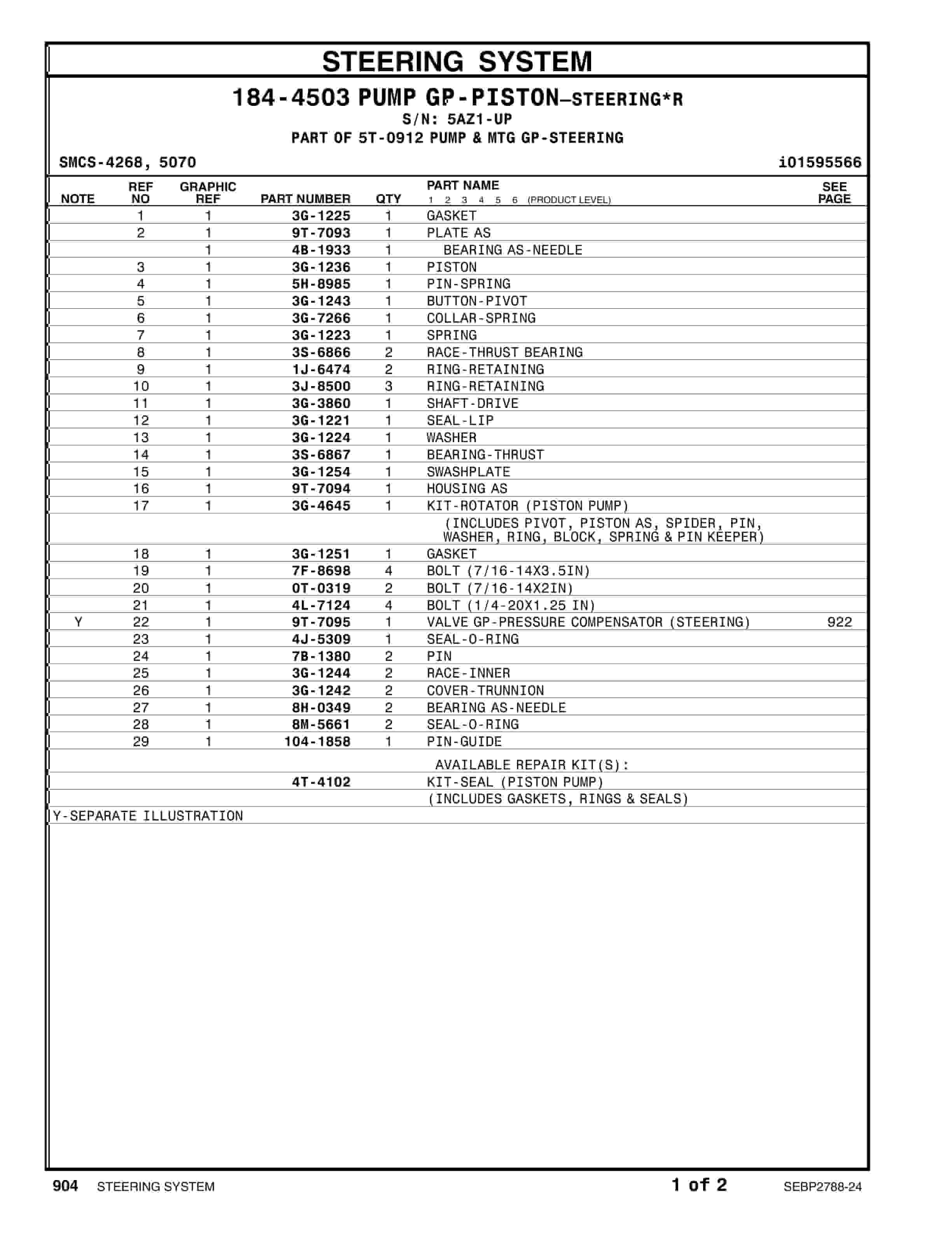 Caterpillar 785C Off-Highway Truck Parts Manual SEBP2788-24 4 Caterpillar 785C Off-Highway Truck Parts Manual SEBP2788-24 - Image 4