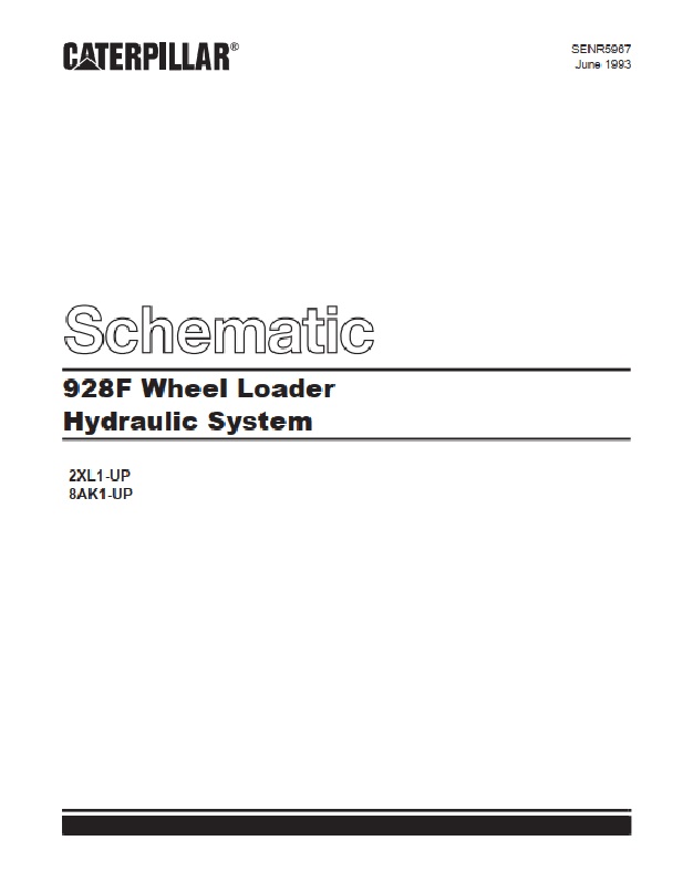 Caterpillar 928F Wheel Loader Hydraulic System Schematic SENR5967