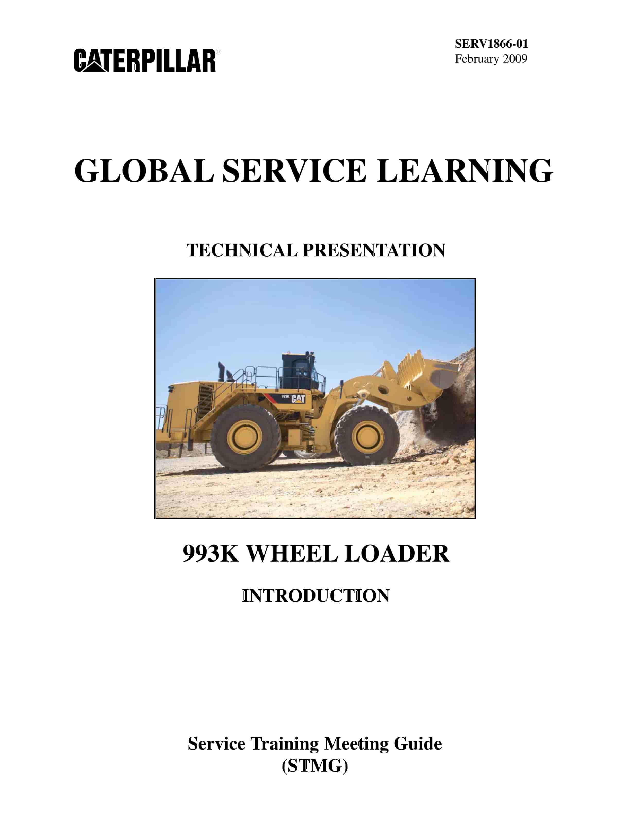 Caterpillar 993K Wheel Loader Global Service Learning SERV1866-01
