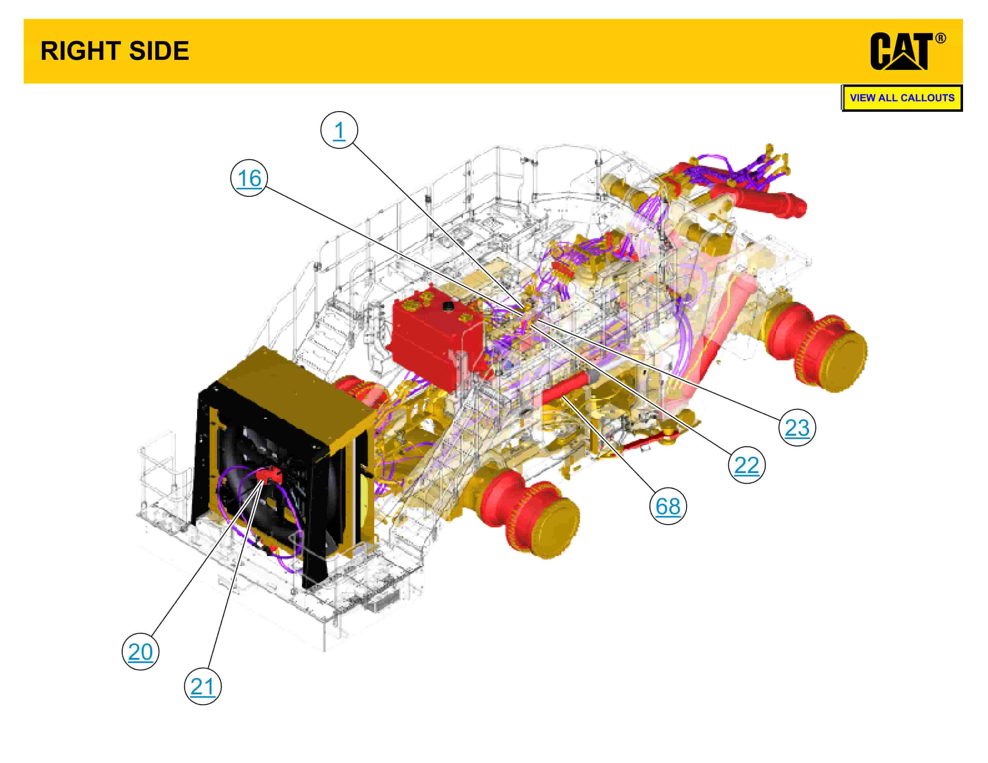 Caterpillar 993K Wheel Loader Hydraulic System Schematic KENR5571-3