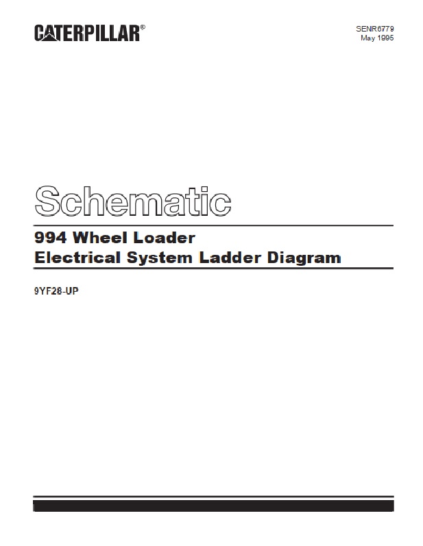 Caterpillar 994 Wheel Loader Electrical System Ladder Diagram Schematic SENR6779