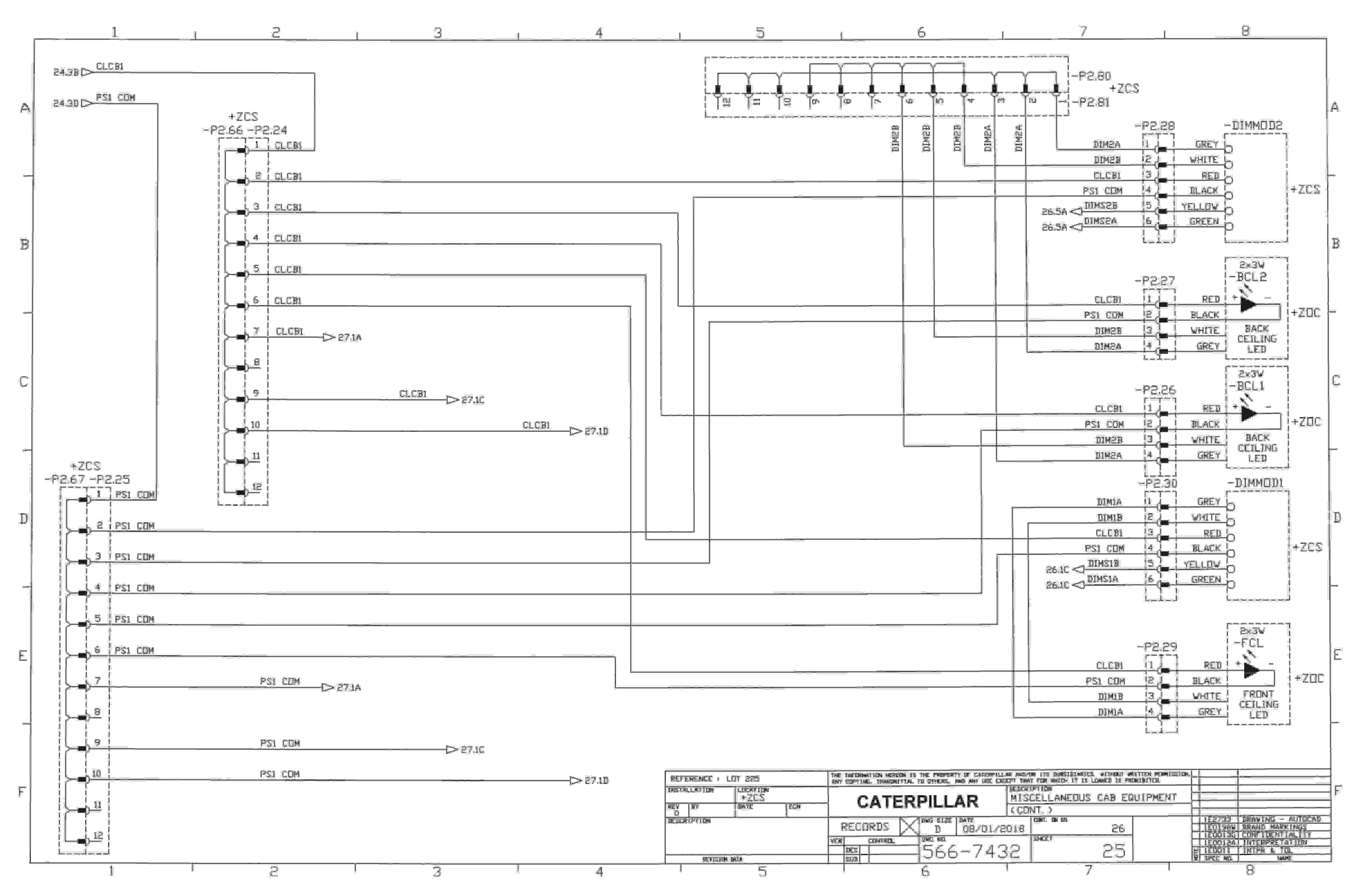 Caterpillar Antapaccay 7495 Electrical Schematic 566-7432-4