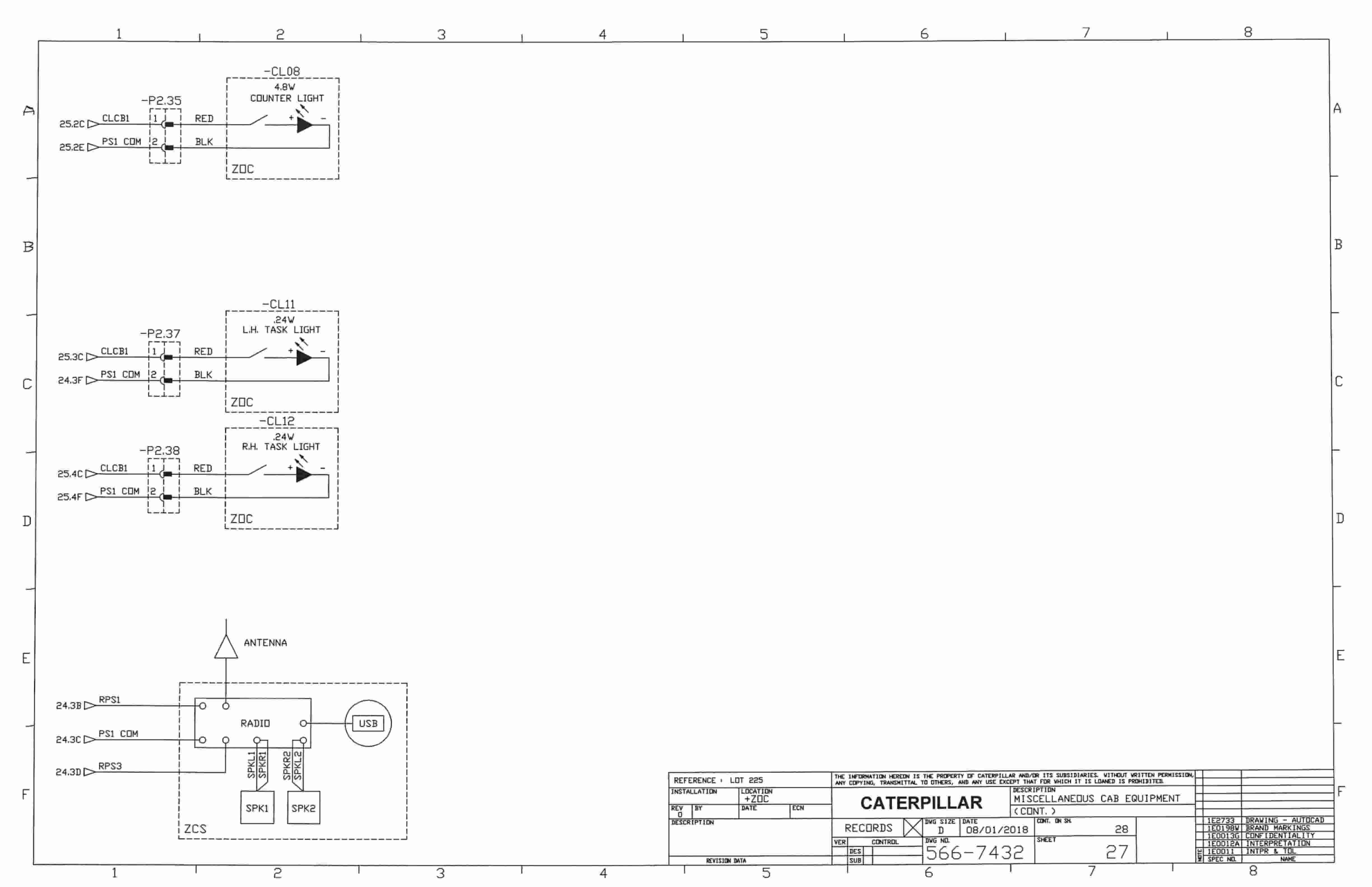 Caterpillar Antapaccay 7495 Electrical Schematic 566-7432-5