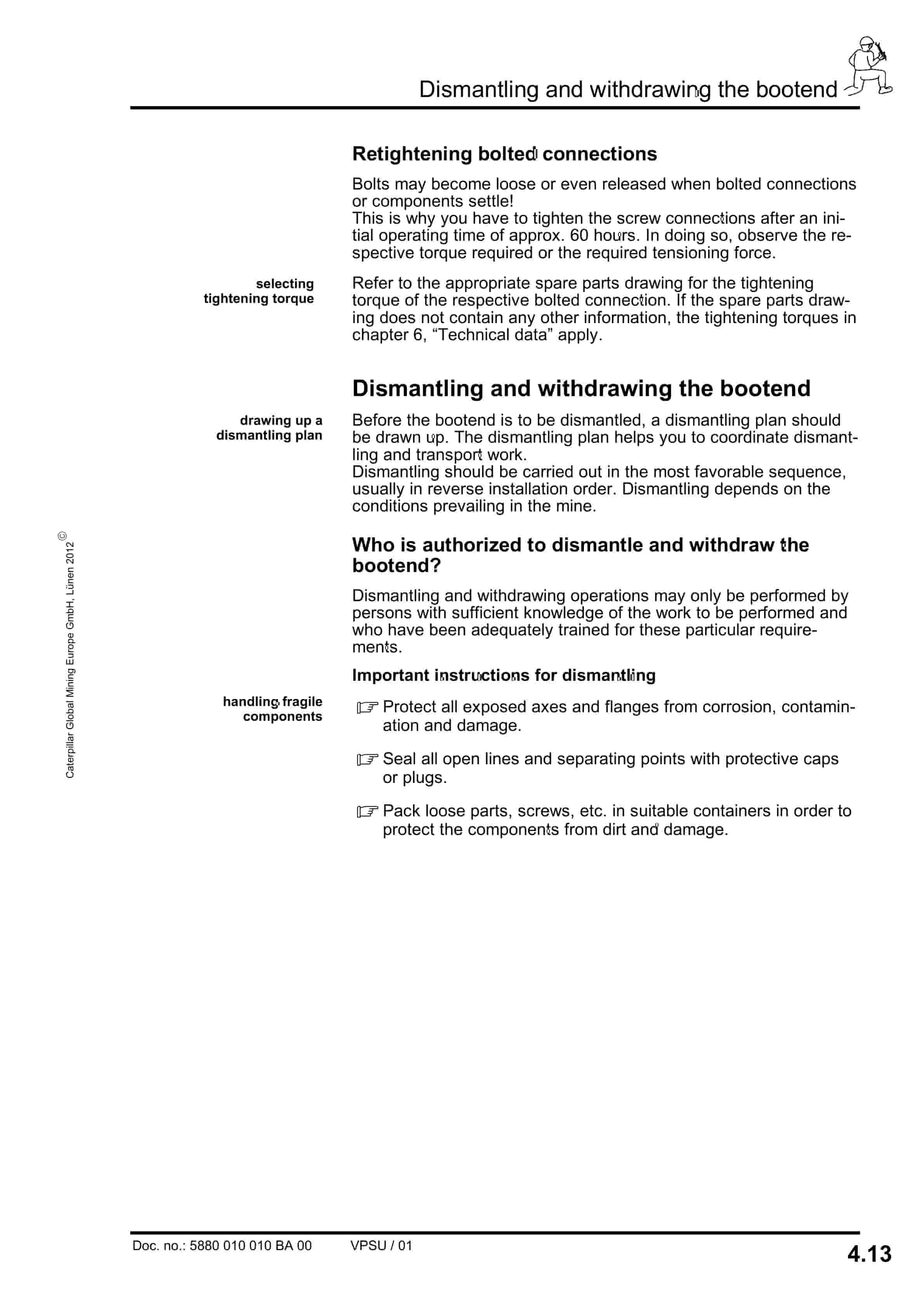 Caterpillar Bootend FMB-1200 Operating Manual 5880 010 010 BA 00-2