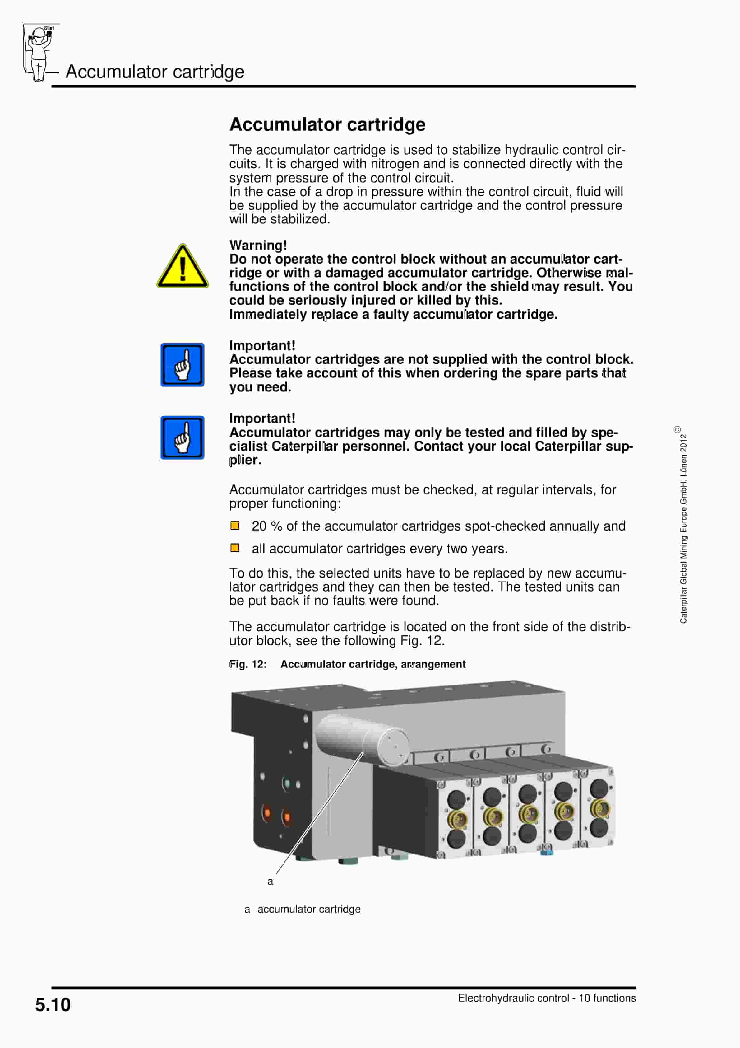 Caterpillar Electrohydraulic Control Unit, 10 Functions Operating Manual 8154 183 000 BA 00-3