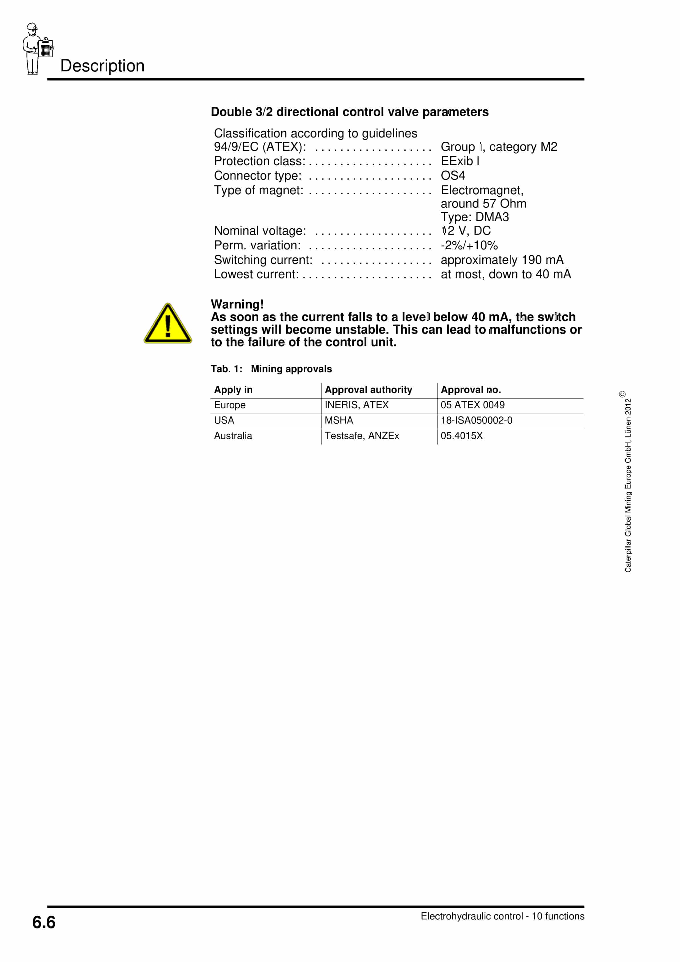 Caterpillar Electrohydraulic Control Unit, 10 Functions Operating Manual 8154 183 000 BA 00-5
