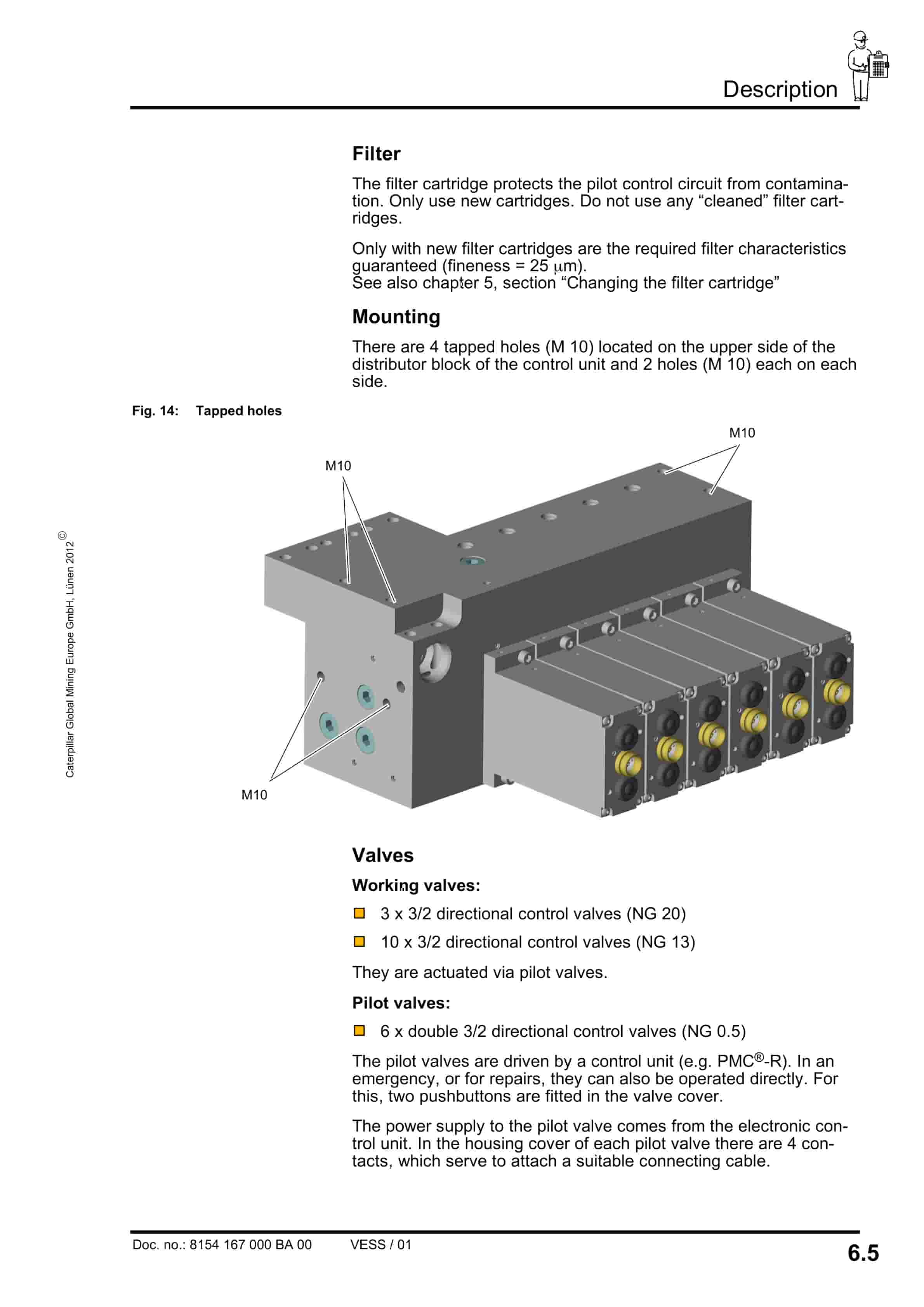 Caterpillar Electrohydraulic Control Unit, 12 Functions Operating Manual 8154 167 000 BA 00-4