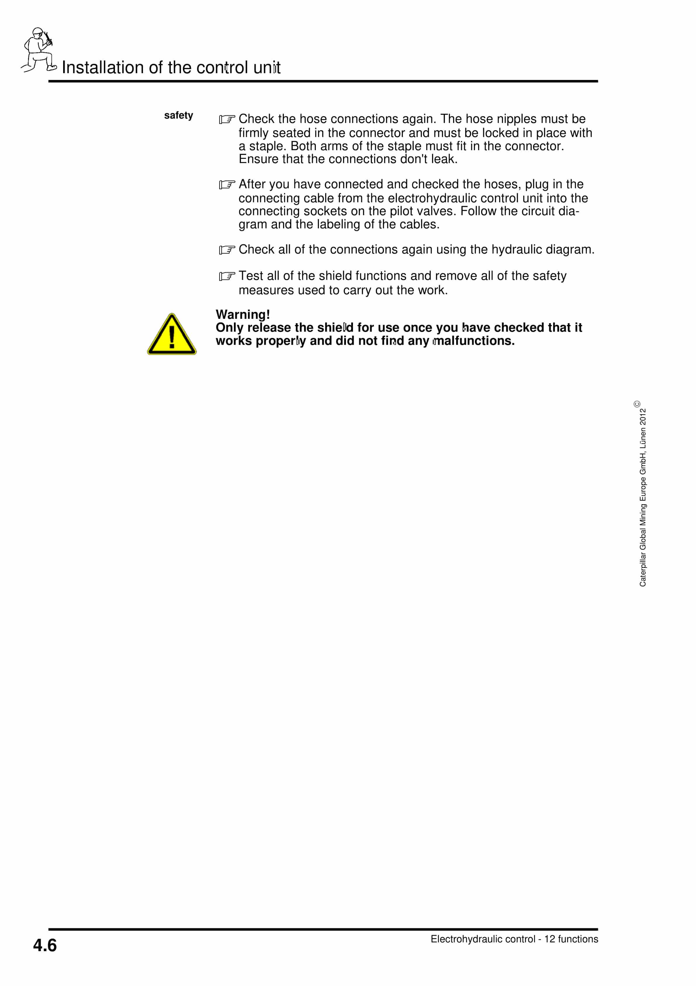 Caterpillar Electrohydraulic Control Unit, 12 Functions Operating Manual 8154 182 000 BA 00-2