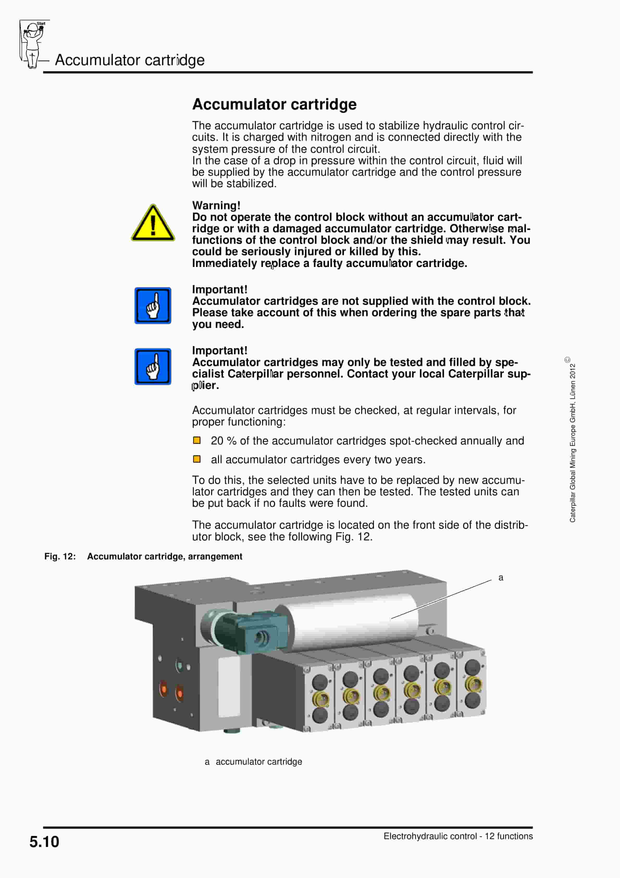 Caterpillar Electrohydraulic Control Unit, 12 Functions Operating Manual 8154 182 000 BA 00-3