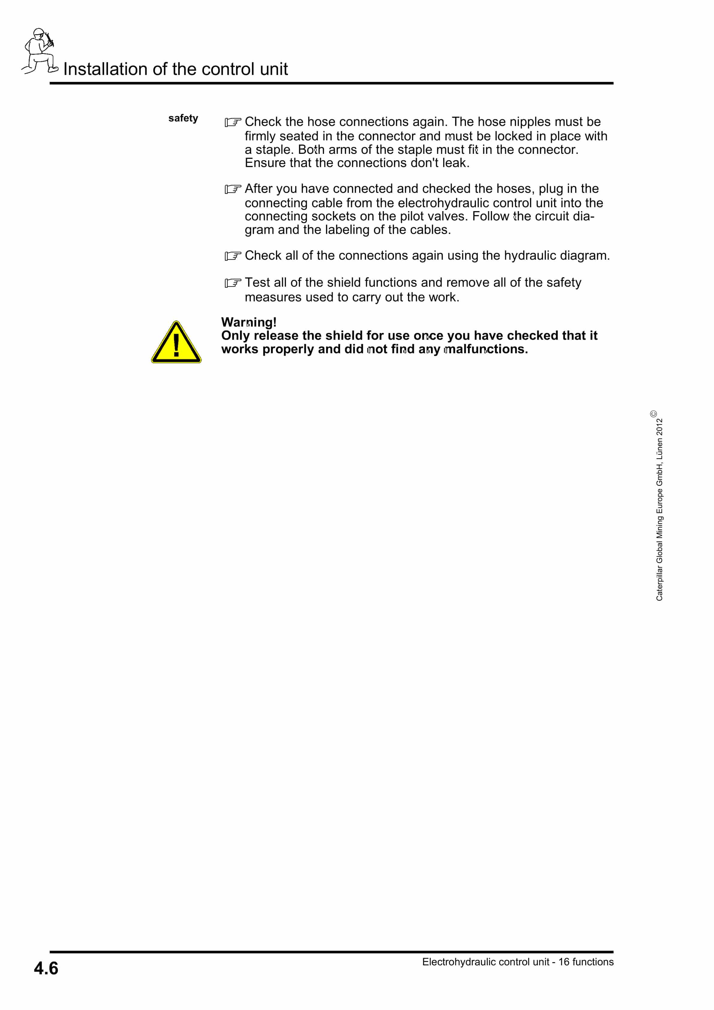 Caterpillar Electrohydraulic Control Unit, 16 Functions Operating Manual 8154 119 000 BA 00-2
