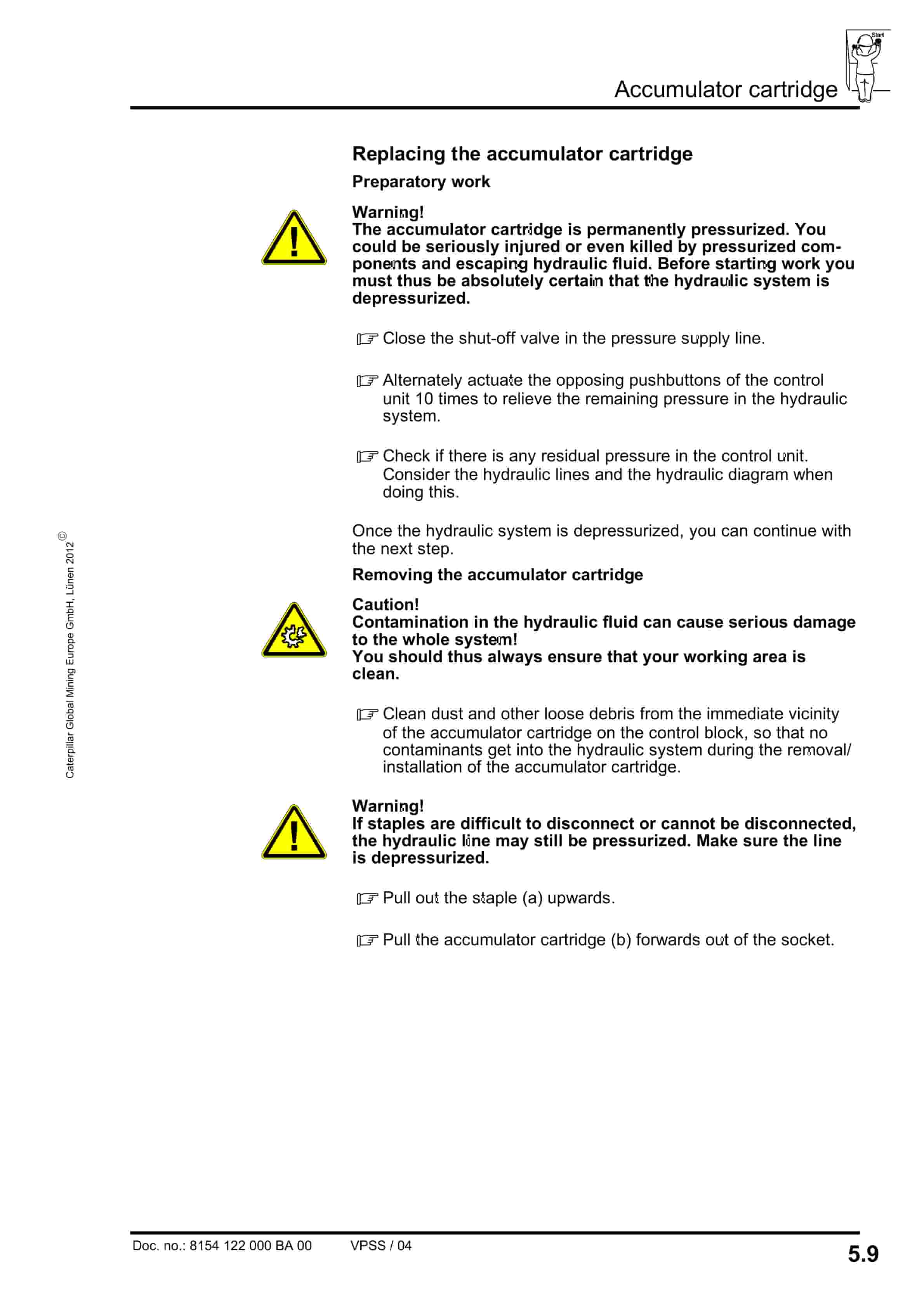 Caterpillar Electrohydraulic Control Unit, 2 Functions Operating Manual 8154 122 000 BA 00-3