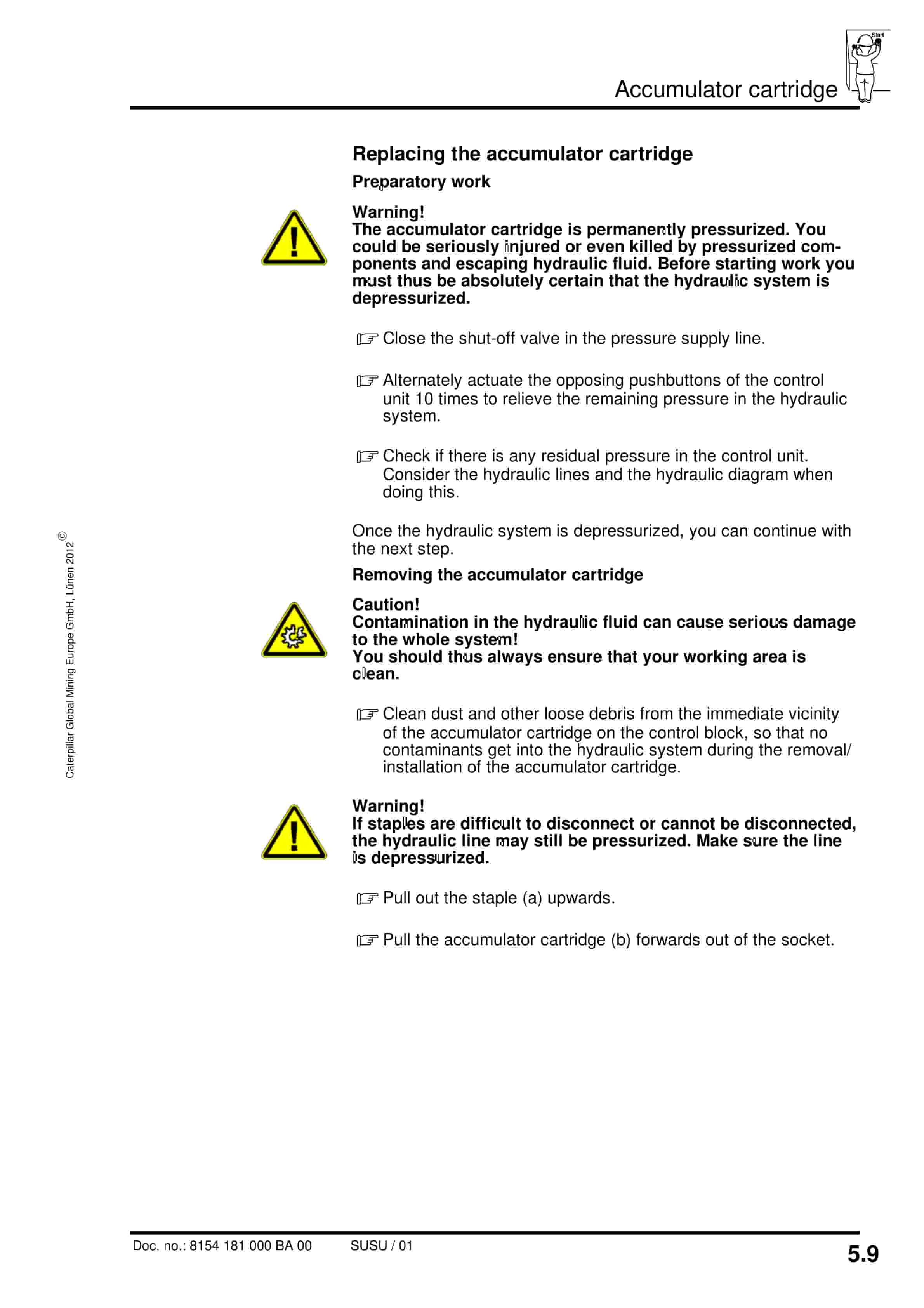 Caterpillar Electrohydraulic Control Unit, 4 Functions Operating Manual 8154 181 000 BA 00-3