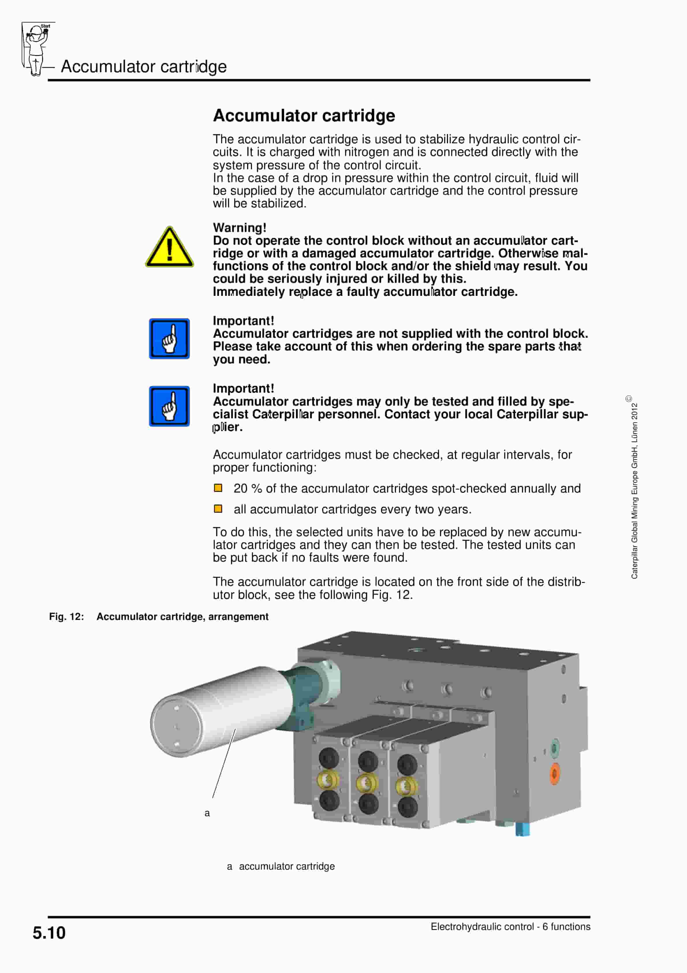 Caterpillar Electrohydraulic Control Unit, 6 Functions Operating Manual 8154 180 000 BA 00-3