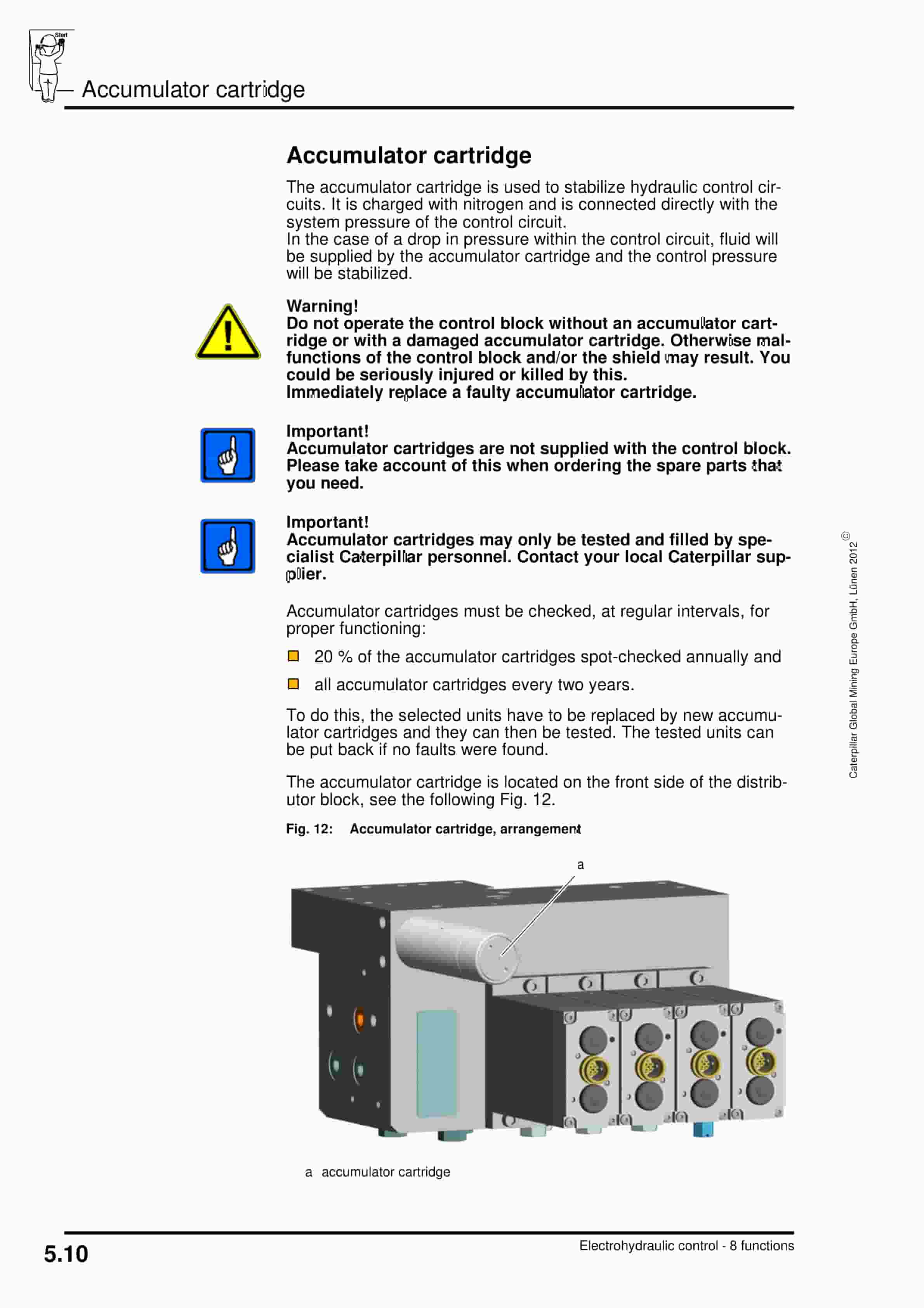 Caterpillar Electrohydraulic Control Unit, 8 Functions Operating Manual 8154 178 000 BA 00-3