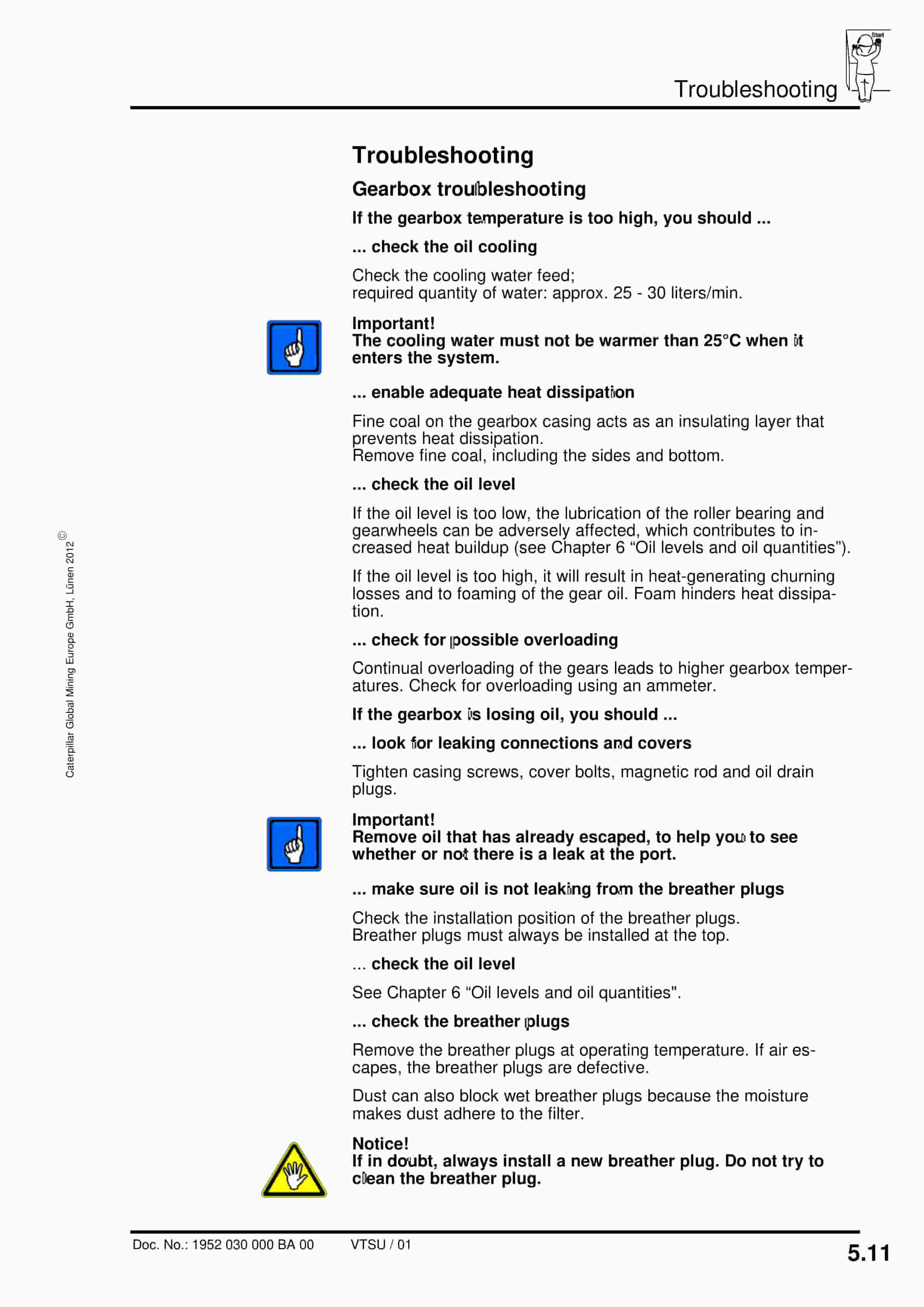 Caterpillar Gearbox K-20 B Operating Manual 1952 030 000 BA 00-3