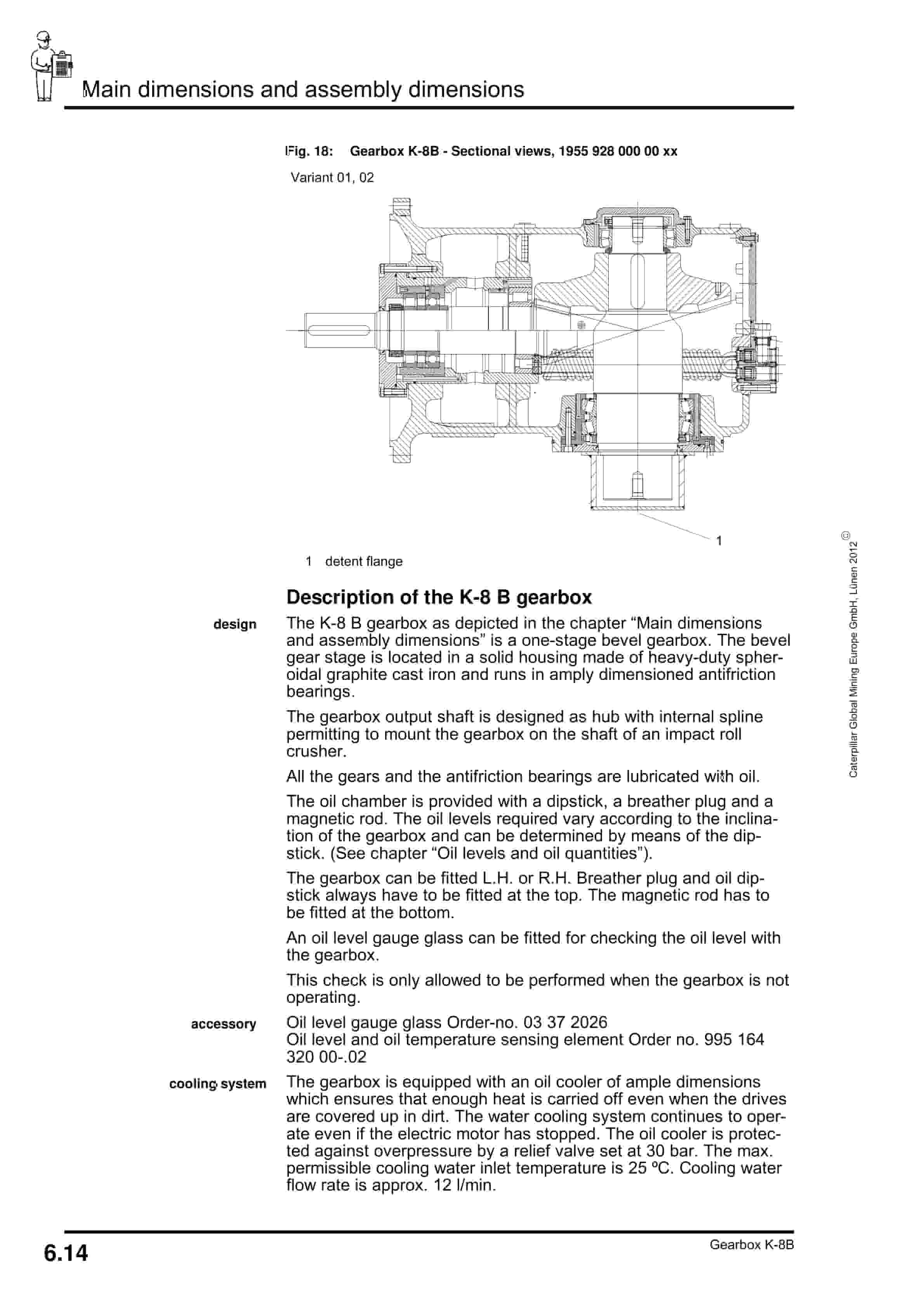 Caterpillar Gearbox K-8B Operating Manual 1955 924 000 BA 00-5
