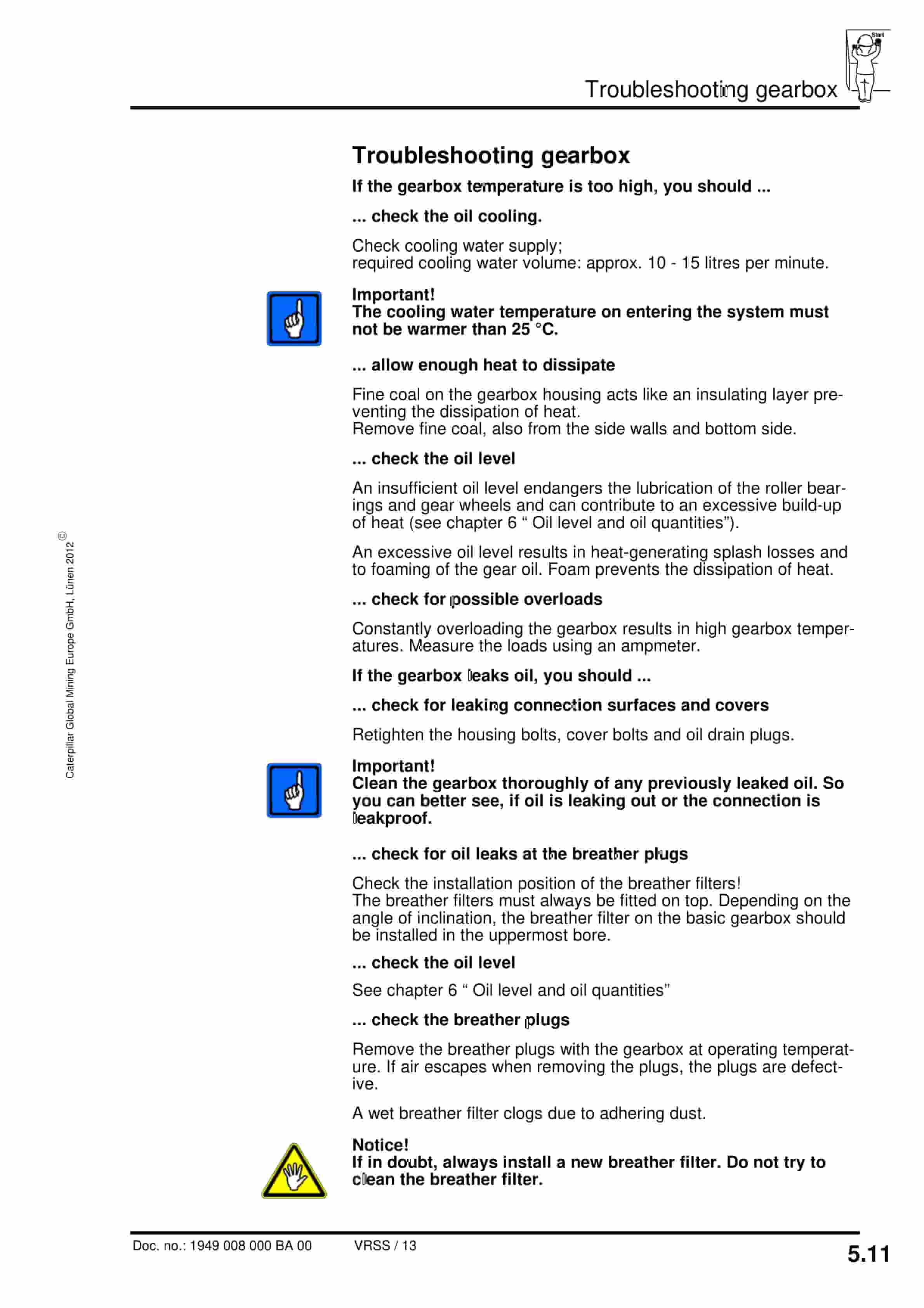 Caterpillar Gearbox KP-25-30, KP-25-30.1 Operating Manual 1949 008 000 BA 00 3 Caterpillar Gearbox KP-25-30, KP-25-30.1 Operating Manual 1949 008 000 BA 00-3