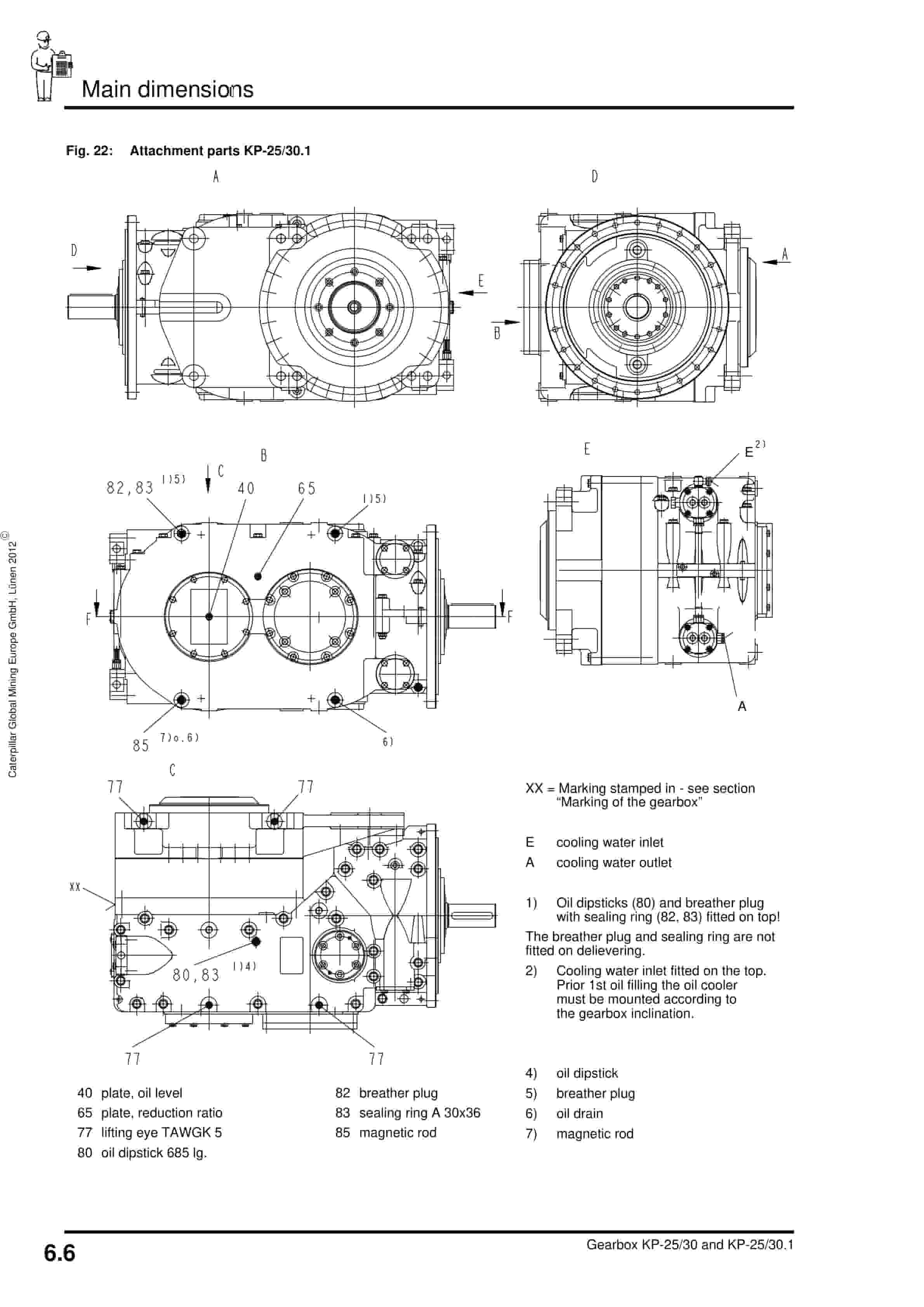 Caterpillar Gearbox KP-25-30, KP-25-30.1 Operating Manual 1949 008 000 BA 00 4 Caterpillar Gearbox KP-25-30, KP-25-30.1 Operating Manual 1949 008 000 BA 00-4