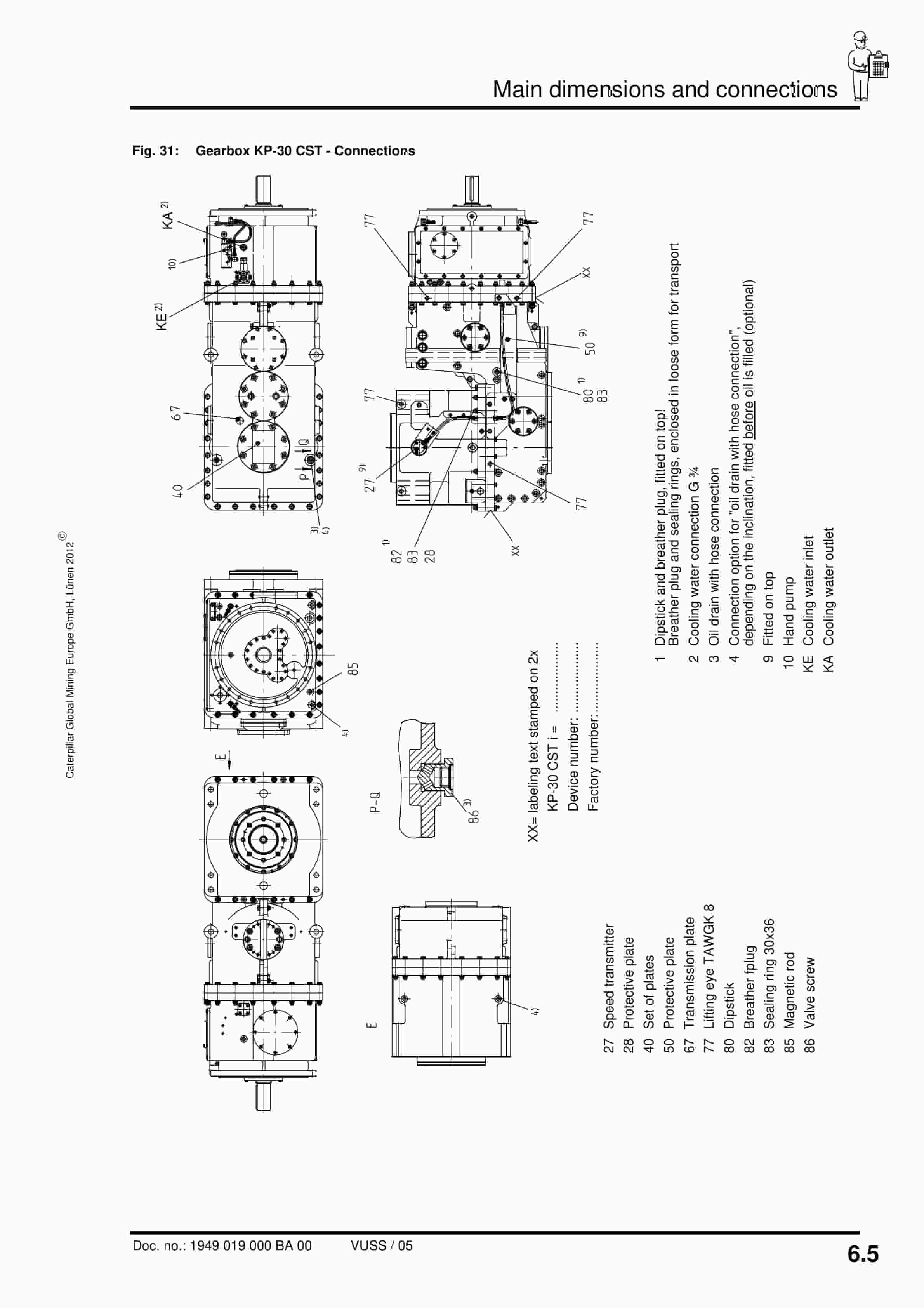 Caterpillar Gearbox KP-30 CST Operating Manual 1949 019 000 BA 00-3