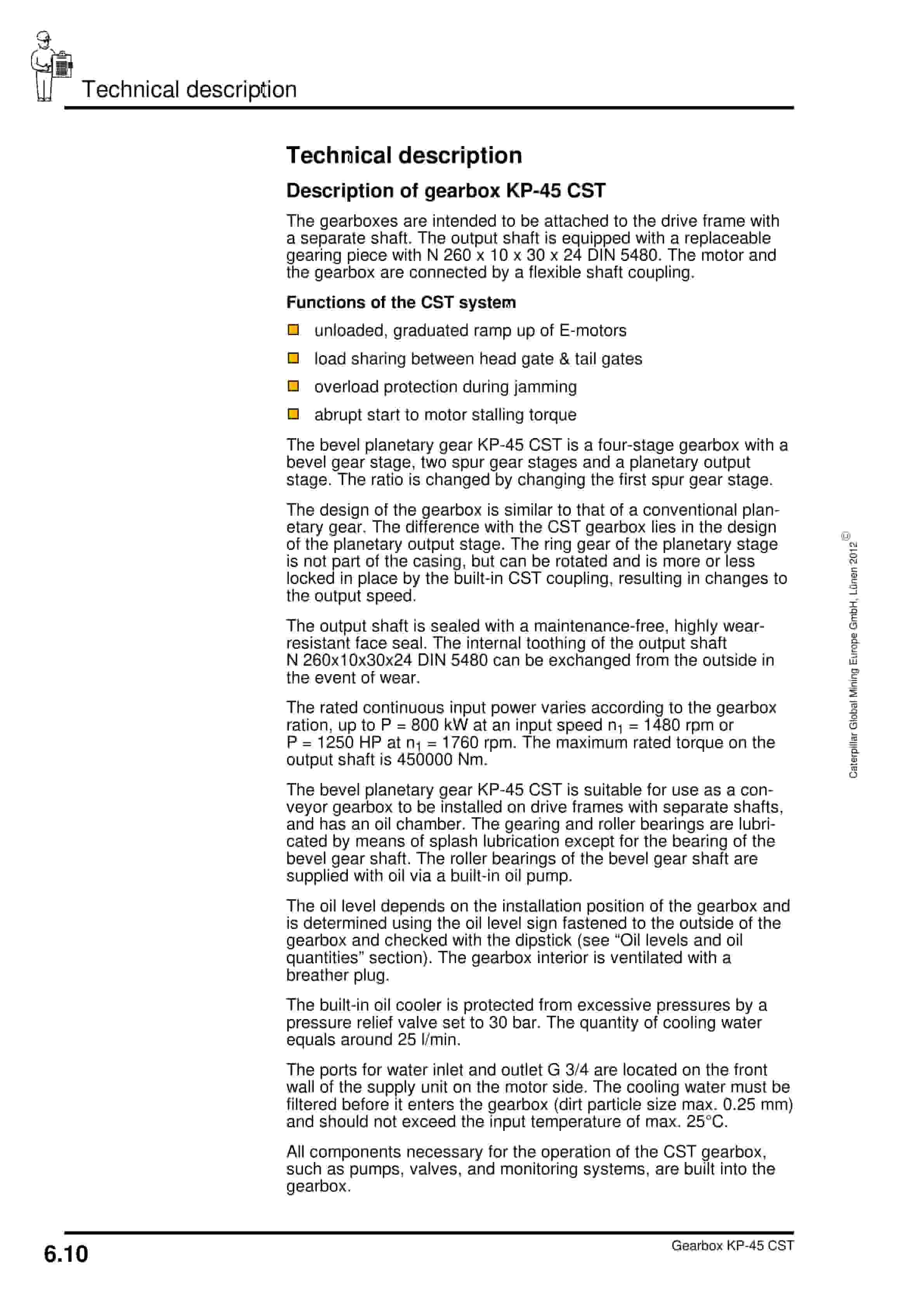 Caterpillar Gearbox KP-45 CST Operating Manual 1949 017 000 BA 00-4