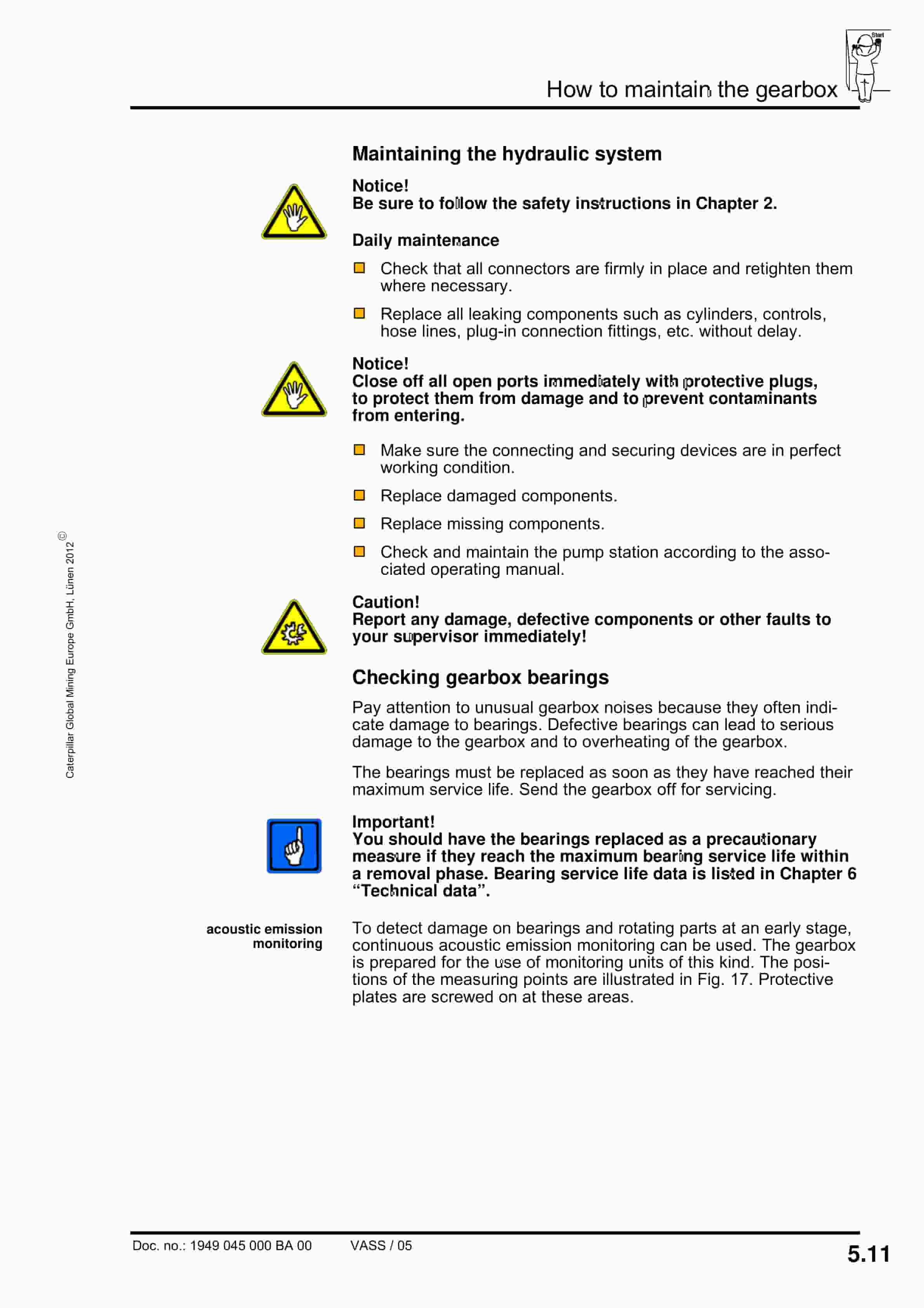 Caterpillar Gearbox KP-45 CST-V Operating Manual 1949 045 000 BA 00-2