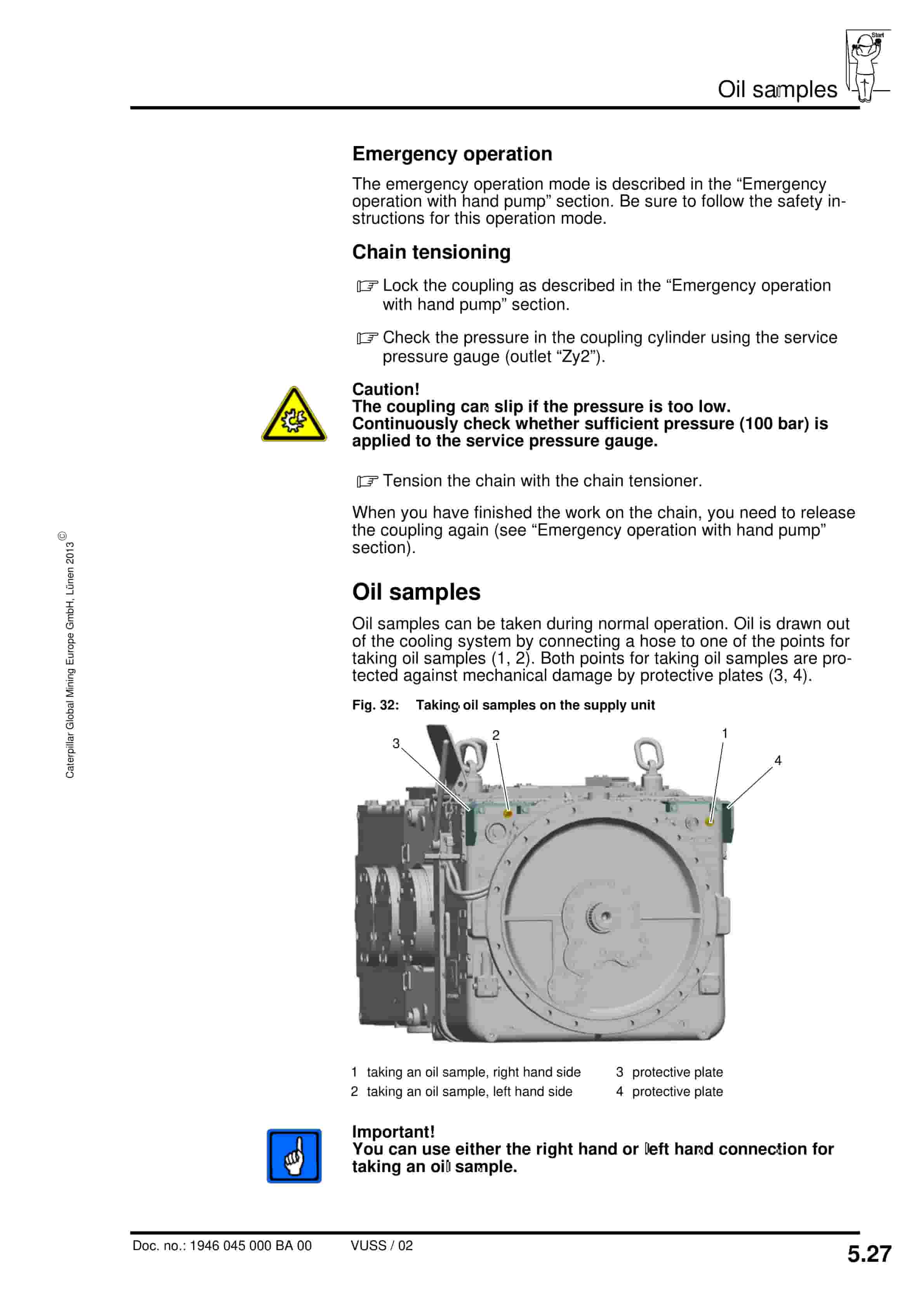 Caterpillar Gearbox P-45 CST-V Operating Manual 1946 045 000 BA 00-3