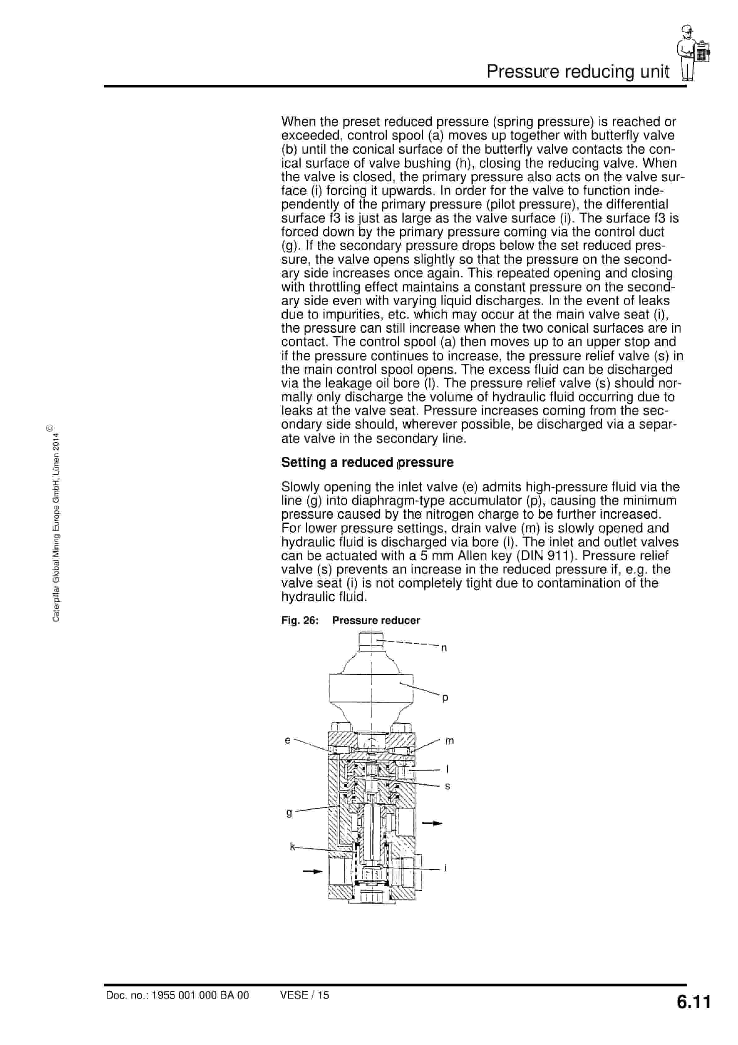 Caterpillar Hydraulic Chain Tensioning Device Operating Manual 1955 001 000 BA 00-5