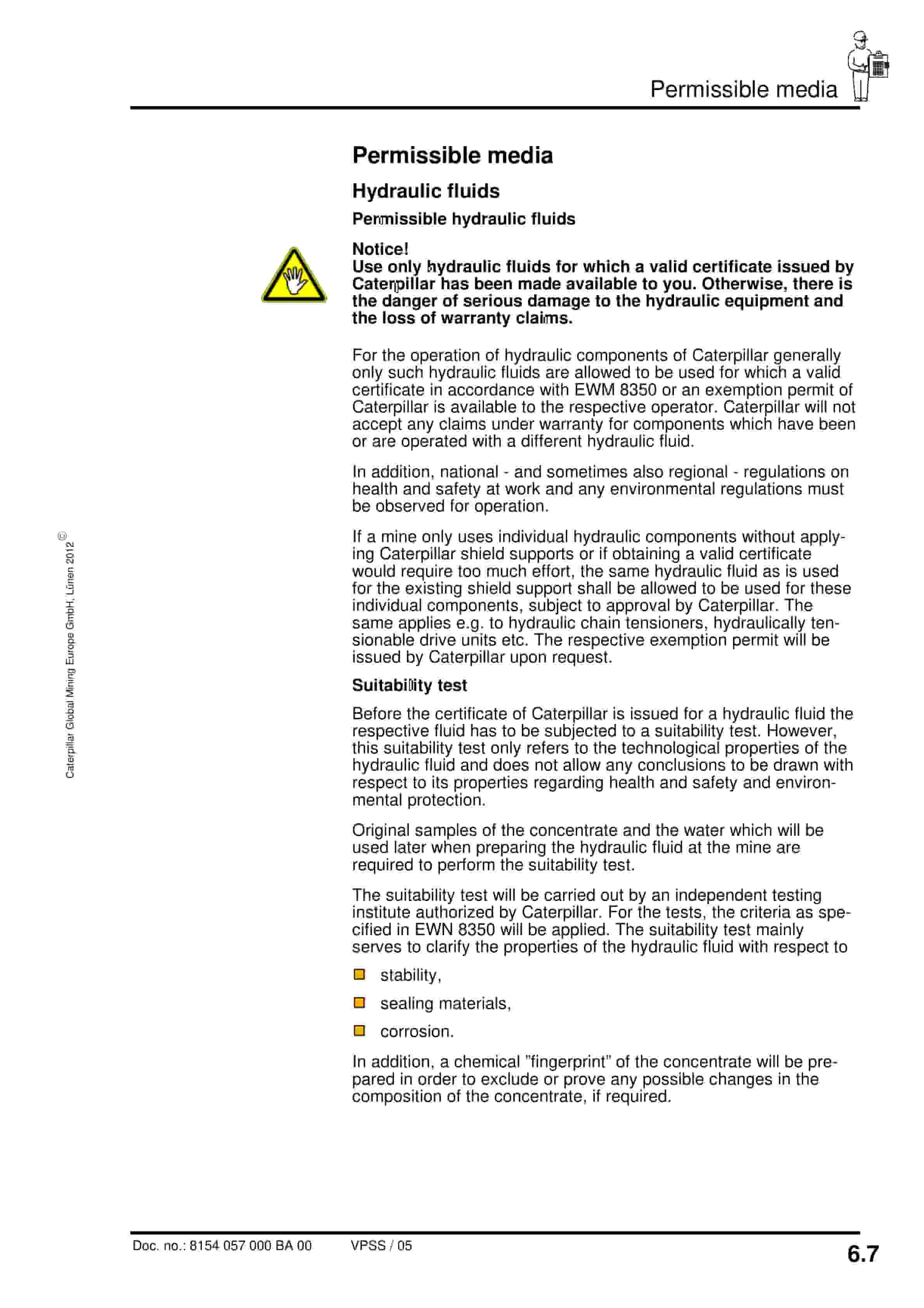 Caterpillar Hydraulic Control Unit, 2 Functions Operating Manual 8154 057 000 BA 00-4