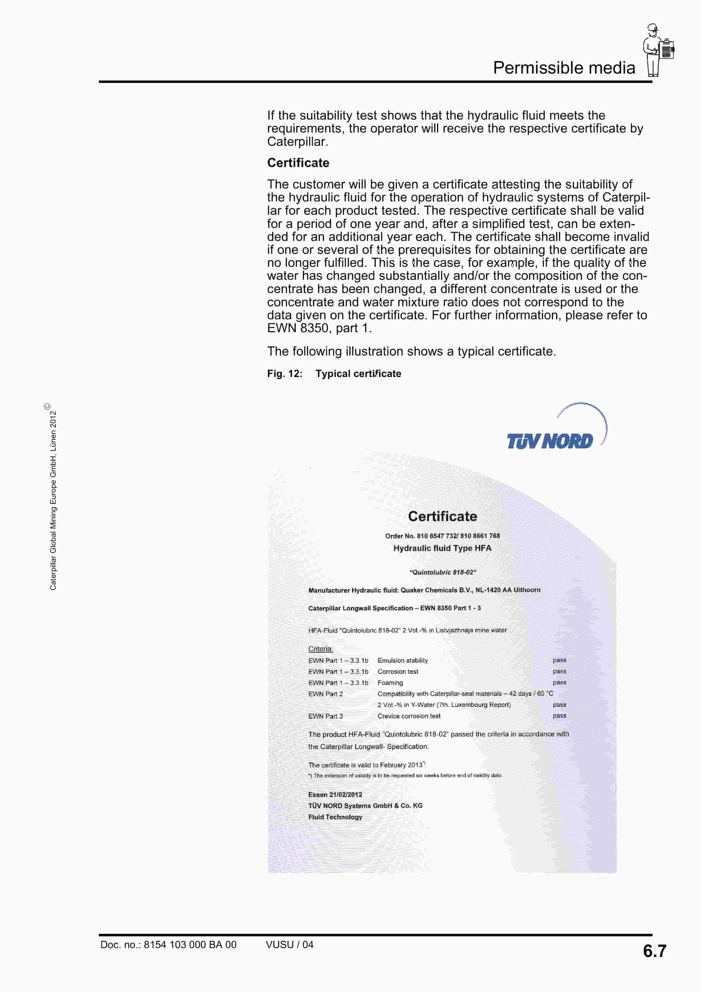 Caterpillar Hydraulic Control Unit, 4 Functions Operating Manual 8154 103 000 BA 00-5