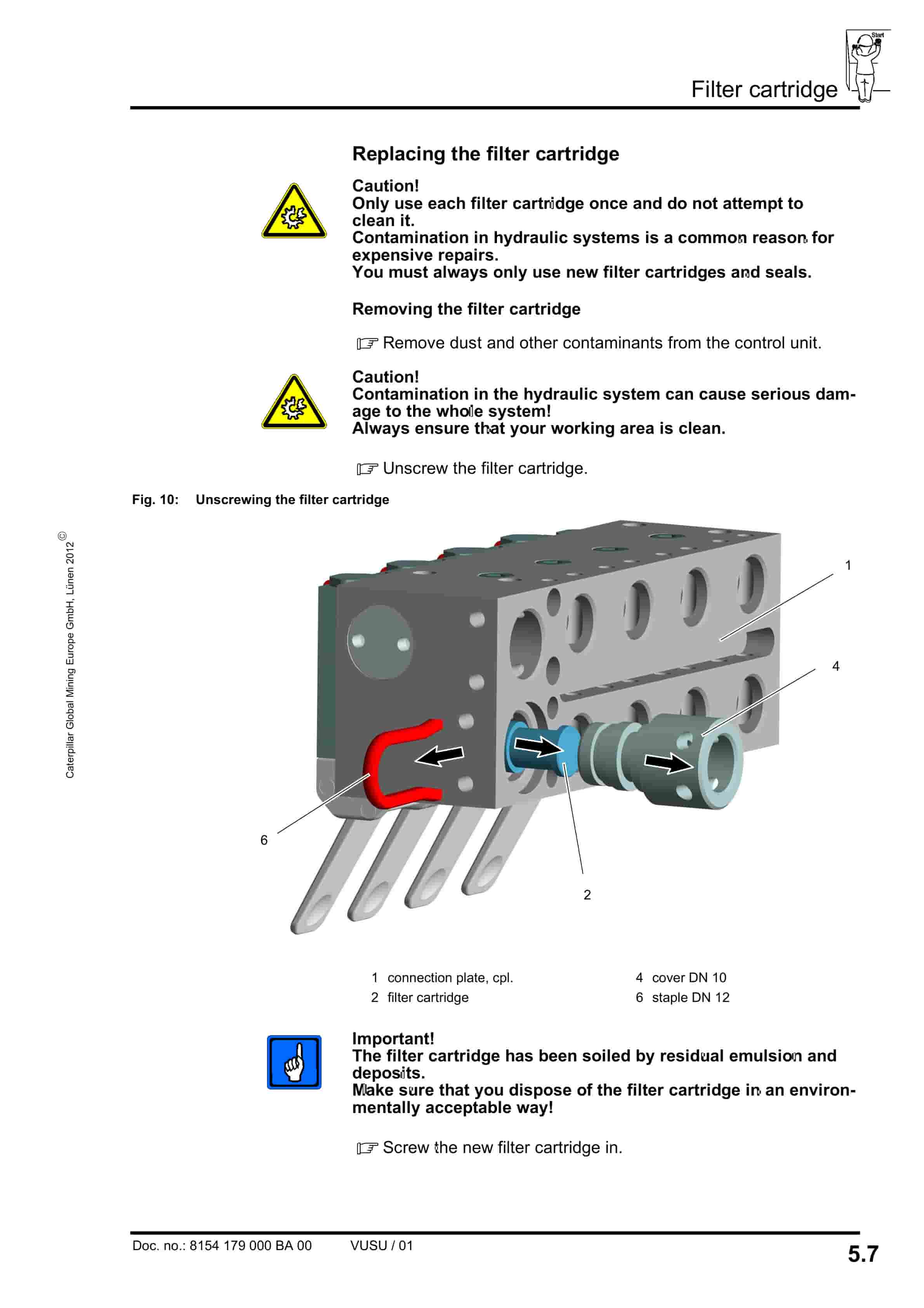 Caterpillar Hydraulic Control Unit, 8 Functions Operating Manual 8154 179 000 BA 00-3