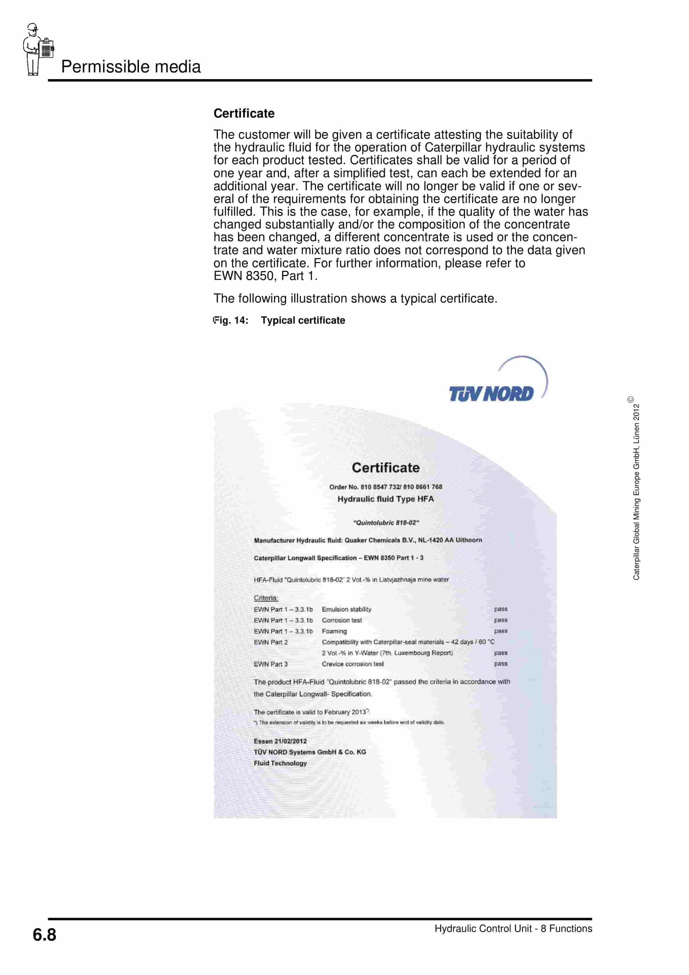Caterpillar Hydraulic Control Unit, 8 Functions Operating Manual 8401 007 200 BA 00-5
