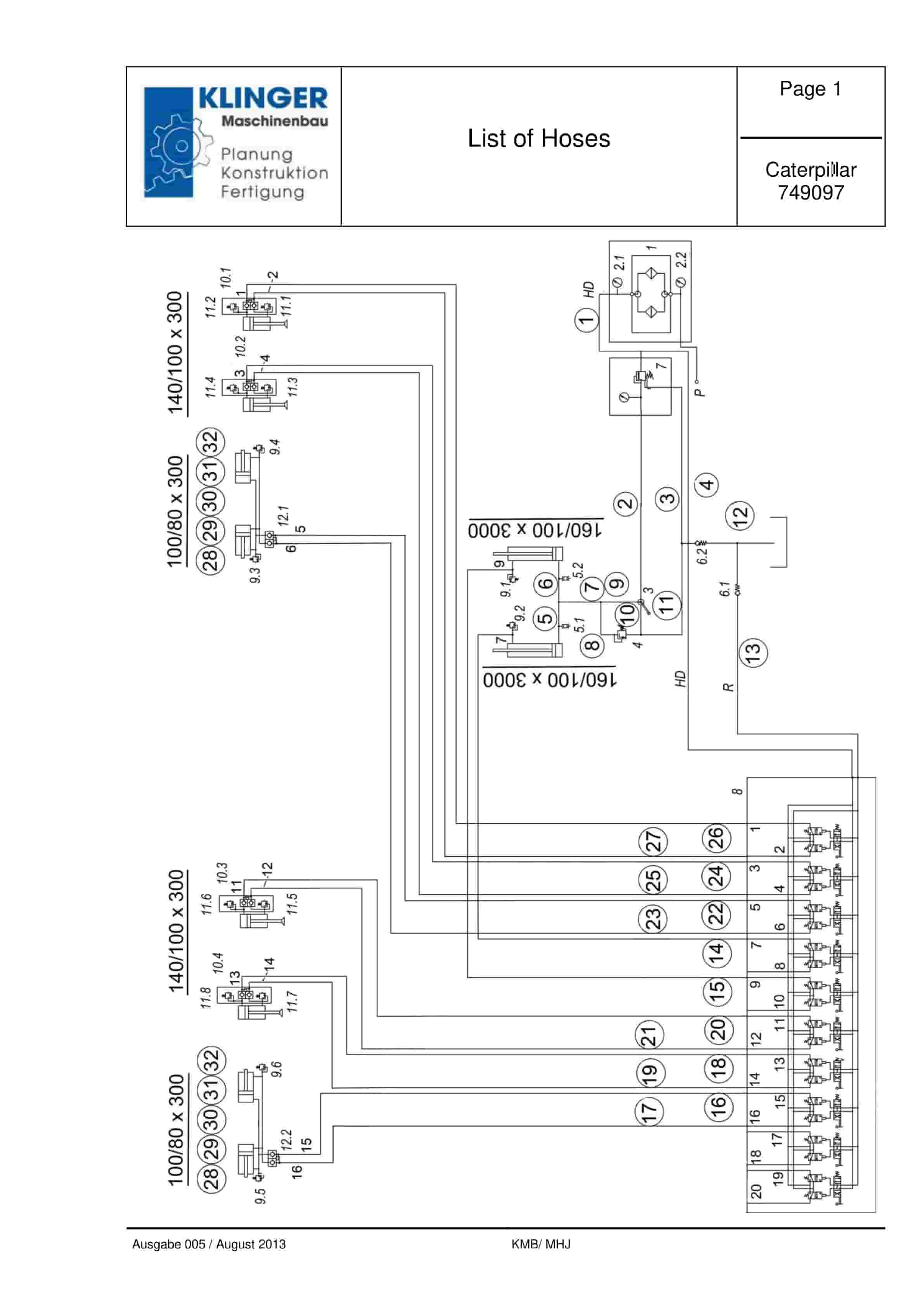 Caterpillar List Of Hoses Service Parts List 749097 1 Caterpillar List Of Hoses Service Parts List 749097